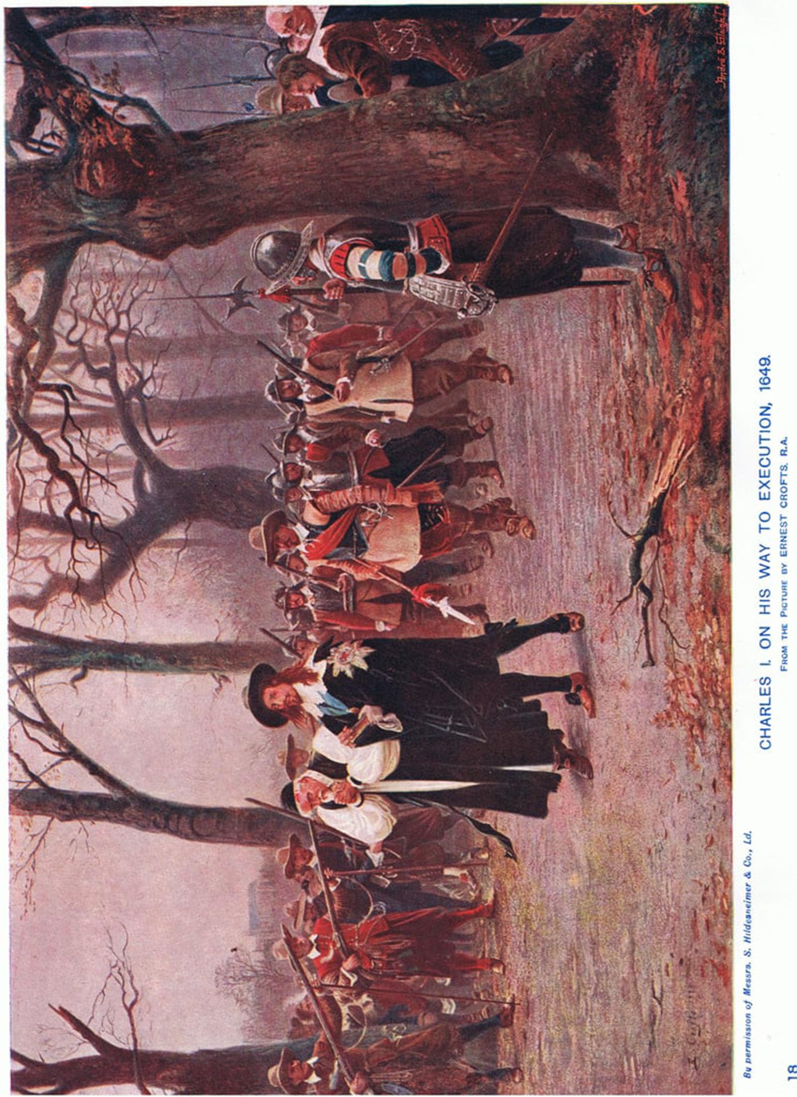 ARTXLXXBN Famous Painting Canvas Artwork Graffiti Print Charles I Escorted to His Execution by Ernest Crofts Portrait Canvas Image for Home Decor 60x90cm
