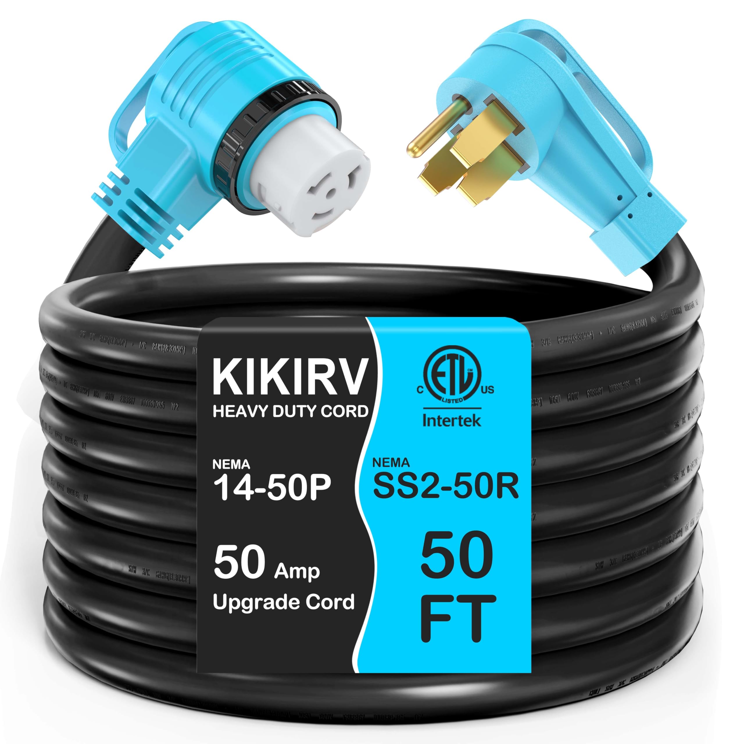 hiro【DCケーブル50本セット】（3m 250V 10A） Amazon.com: KIKIRV 50 Feet 50 Amp RV/Generator Cord, 100% Copper