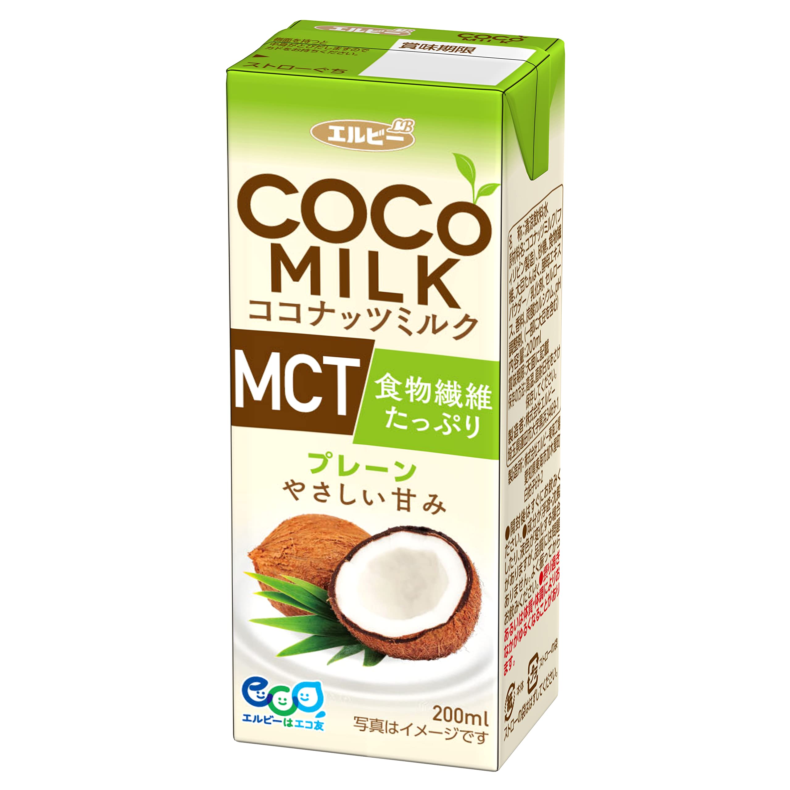 Amazon | エルビー COCOMILK プレーン 200ml×24本 | エルビー 