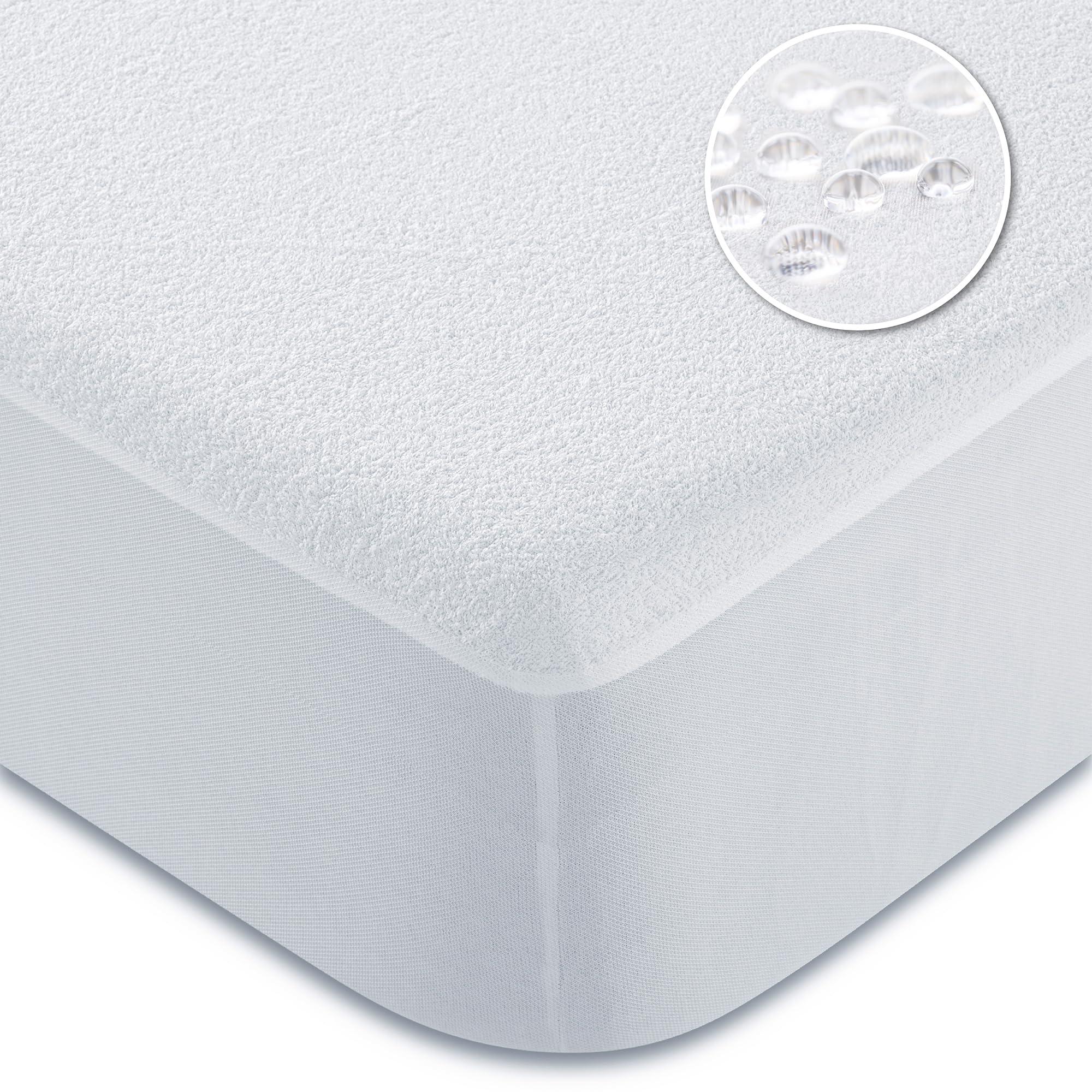 CandidoPenalba Protector Colchon Impermeable Microfibra 90x190/200 cm Blanco