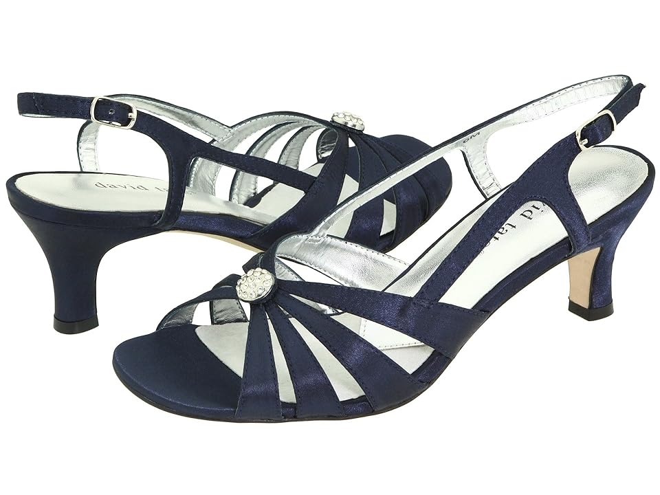 

David Tate Rosette (Navy Satin) Women's 1-2 inch heel Shoes, David Tate Rosette (Black Satin) Women's 1-2 inch heel Shoes