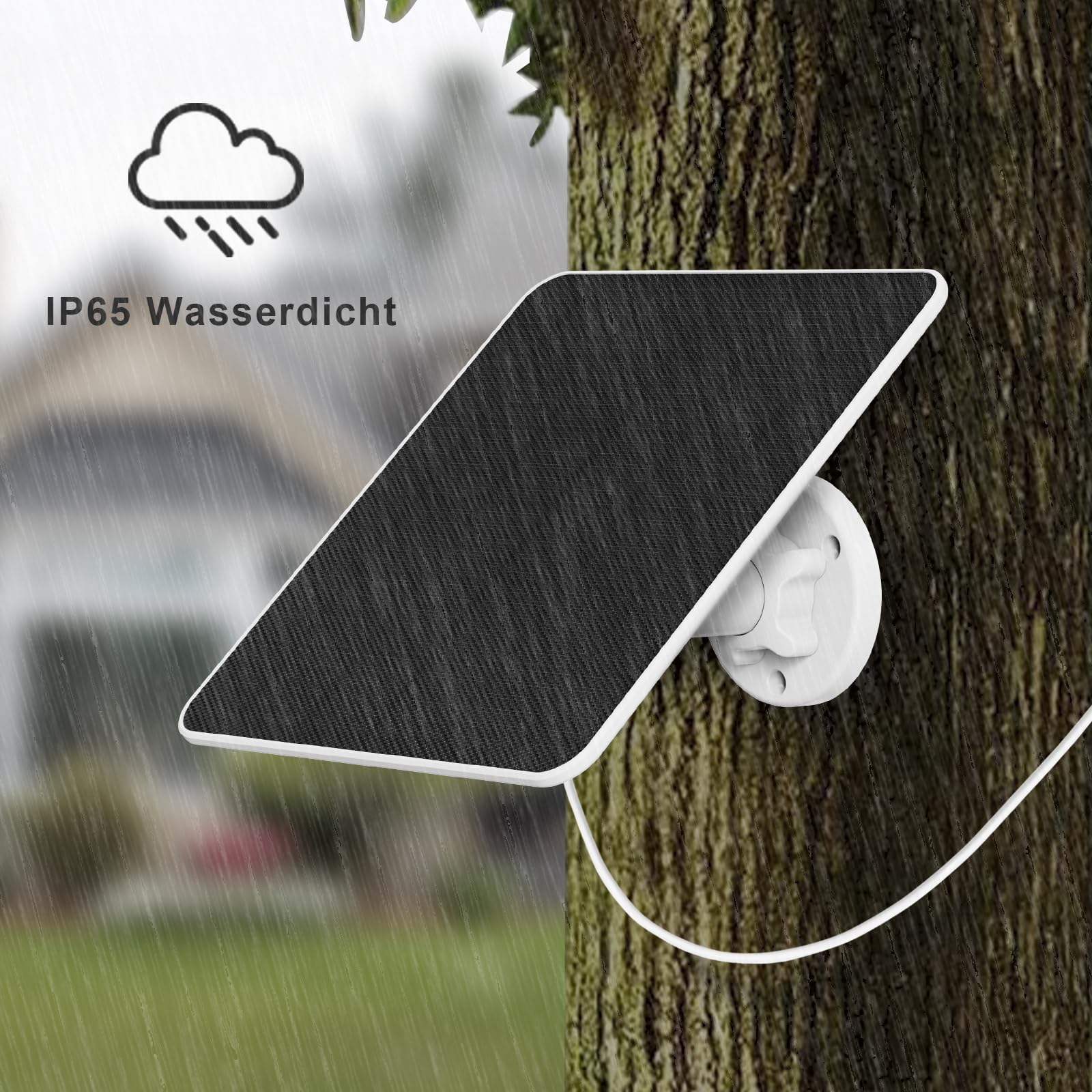 Solarpanel für Ring Kamera, 5W Kamera solarpanel Ladegerät für Ring Stick Up Cam/Pro Batterie, Spotlight Cam/Plus/Pro, Wyze Batterie Cam Pro, Solar für Kamera mit 9.8ft Kabel, 3 Pack