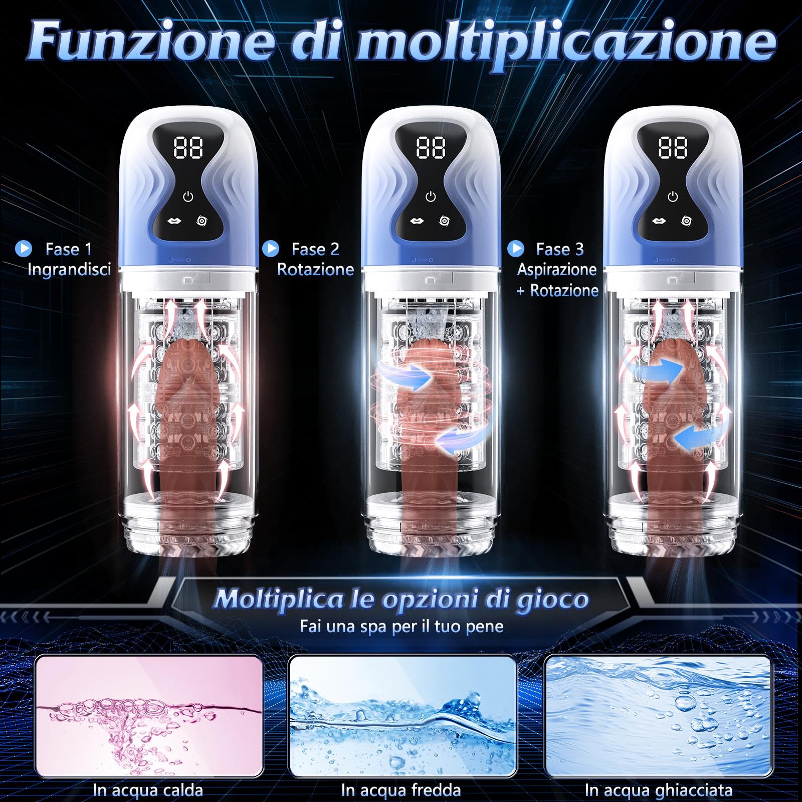 Masturbatore Uomo Sex Toys - Sex Toy Realistico Masturbatori per Uomini Maschile Tascabile Reale Sexy Giocattolo Erotico per Sesso, Pene Pompino per Gli con Vagina Finta Spinta Giocattoli Sessuali