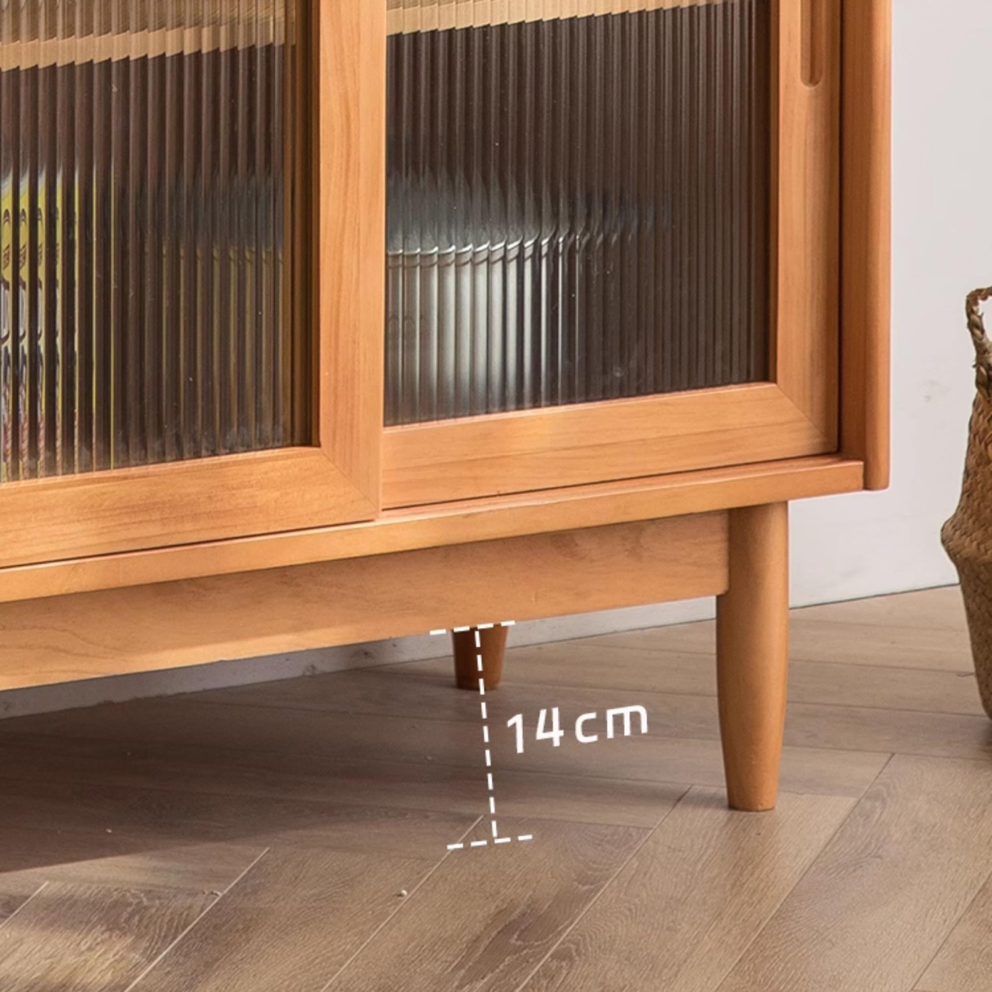 Szafka do baru kawowego 75 cm drewniana japońska szafka do przechowywania w kuchni, stół wejściowy montowany na ścianie z litego drewna, meble do salonu szafka bufetowa ze schowkiem