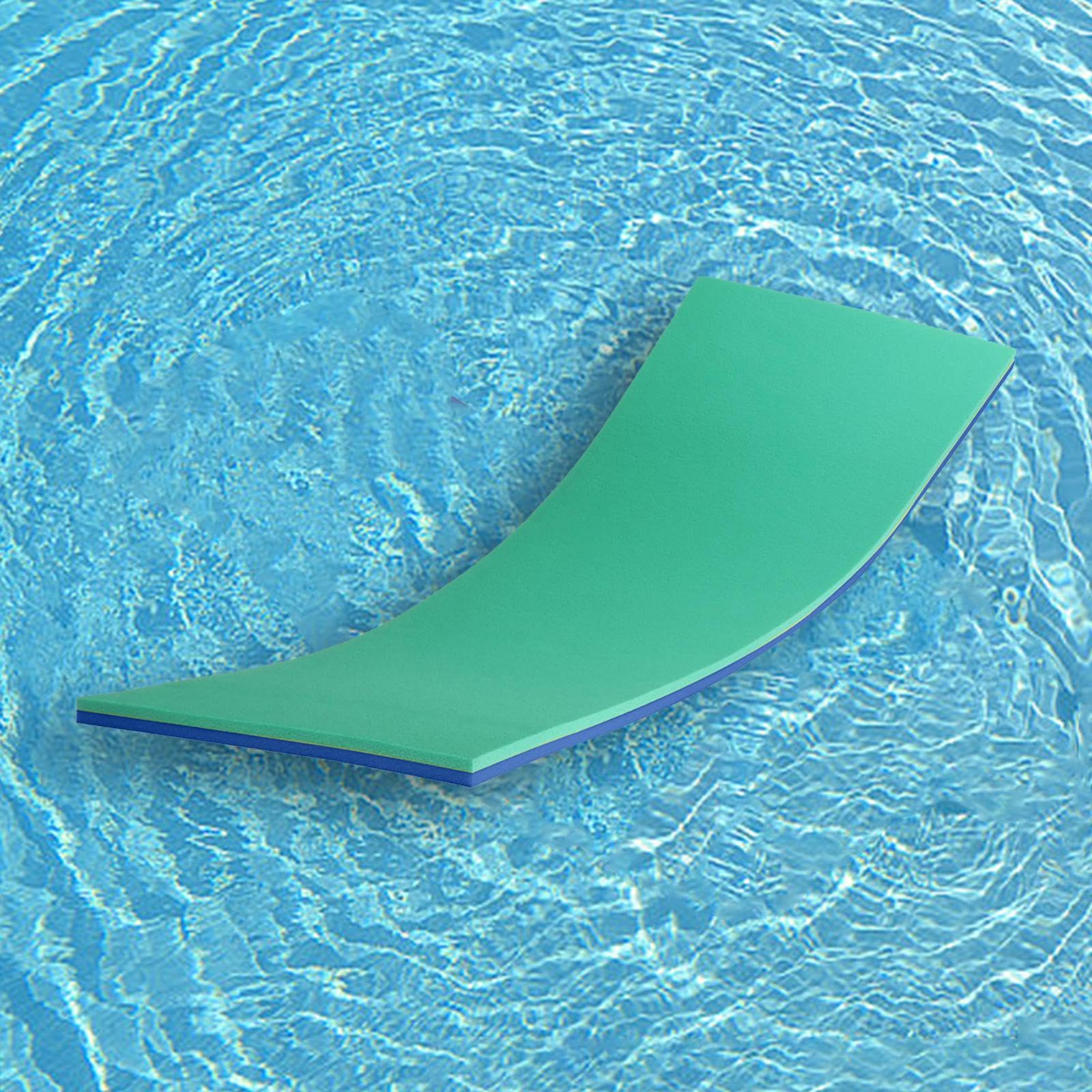 Flotante Piscina Alfombra Manta Tapete Colchón Flotante Plegable Fácil de Transportar Fabricada en XPE Adecuada para Vacaciones Y Fiestas Verde Azul