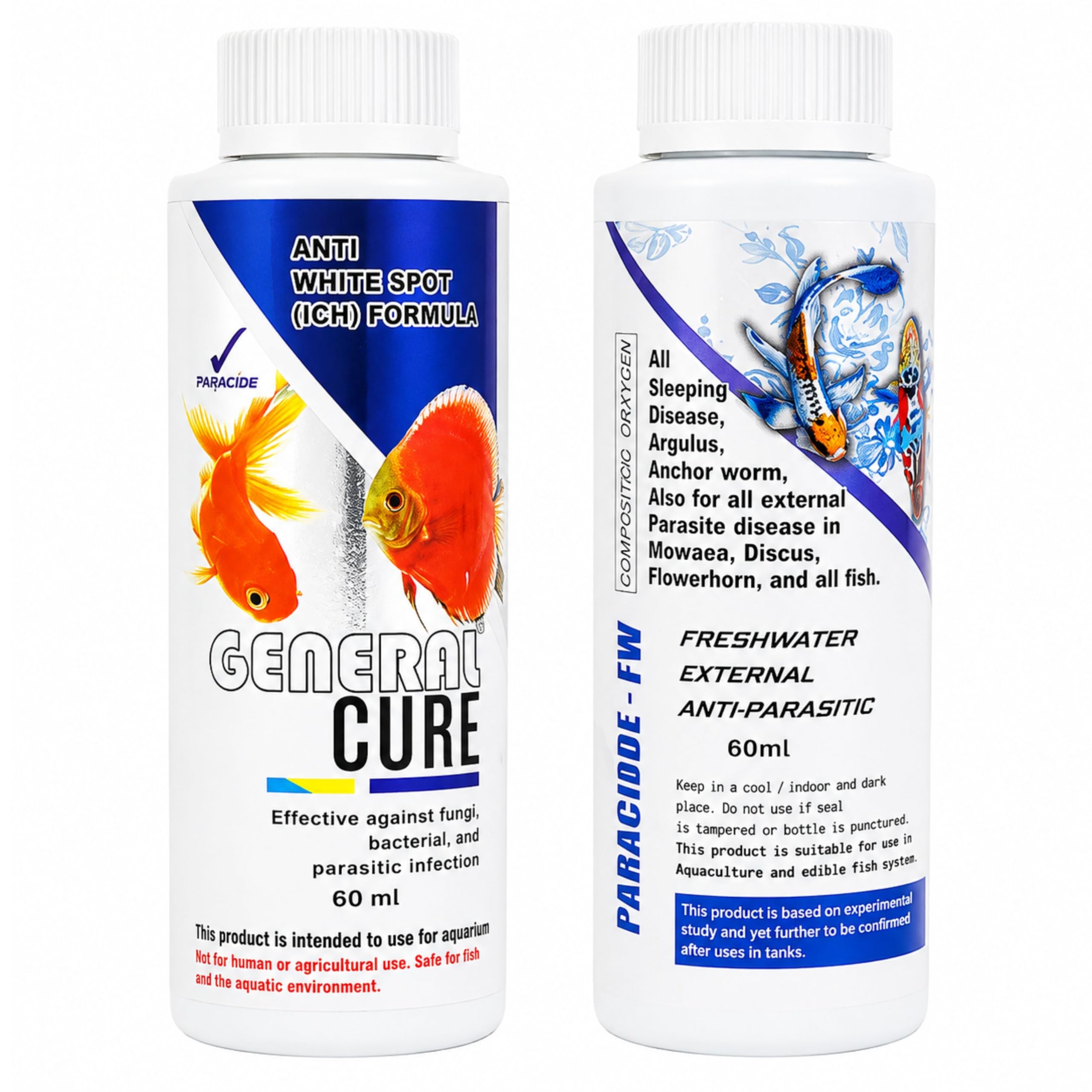 Foodie Puppies Aquatic Remedies 2 in 1 Aquarium Medicine Combo - (Bactonil & Paracidol - 120ml Each) | Anti-Bacterial Effective Fish Skin Treatment |Suitable for Fresh Water with Free Key Ring — Amazon image 11