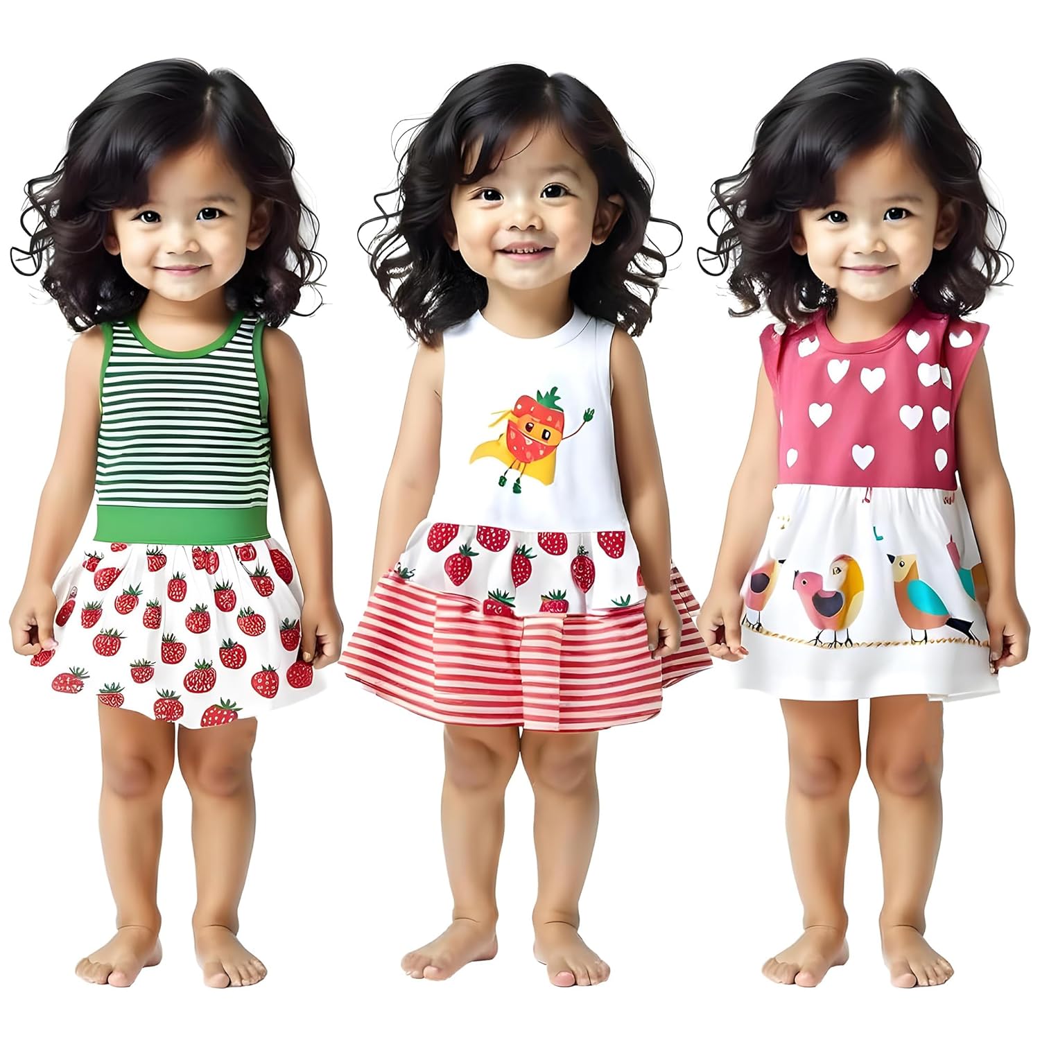 TIDOO Baby Girl Cotton Sleeveless Dress – Cute Printed Knee-Length Skirt for Newborns & Infants 0-18 Months TIDOO Baby Girl Cotton Sleeveless Dress – Cute Printed Knee-Length Skirt for Newborns & Infants 0-18 Months