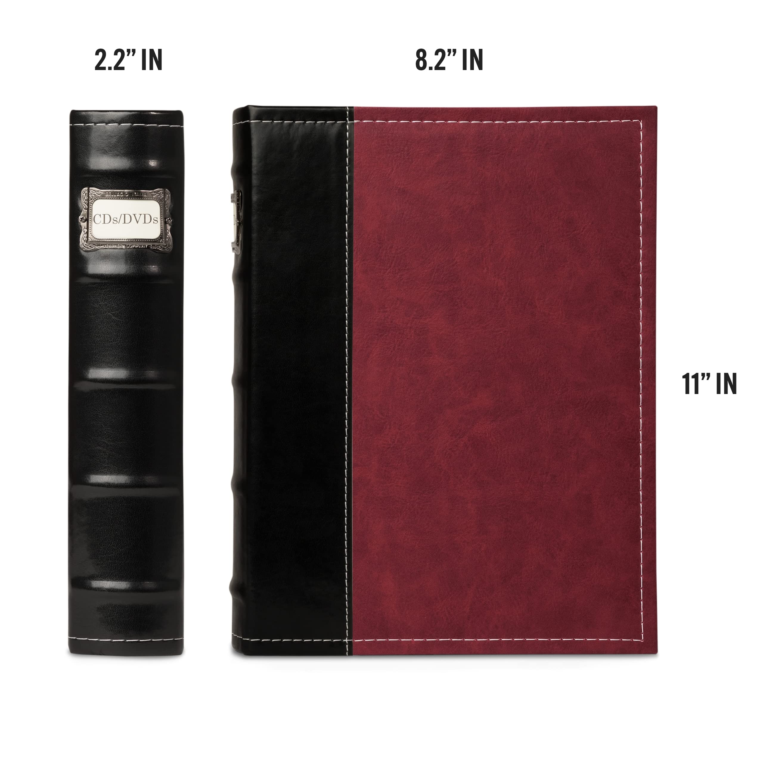 (未使用･未開封品)　Bellagio-Italia DVD Storage Binder - 3 Pack Burgundy tu1jdyt Amazon.com: Bellagio-Italia Tuscany DVD Storage Binder