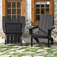 Vista 1 de Silla plegable Adirondack resistente a la intemperie, sillas plegables para hoguera de polietileno de alta densidad al aire libre, silla Adirondack