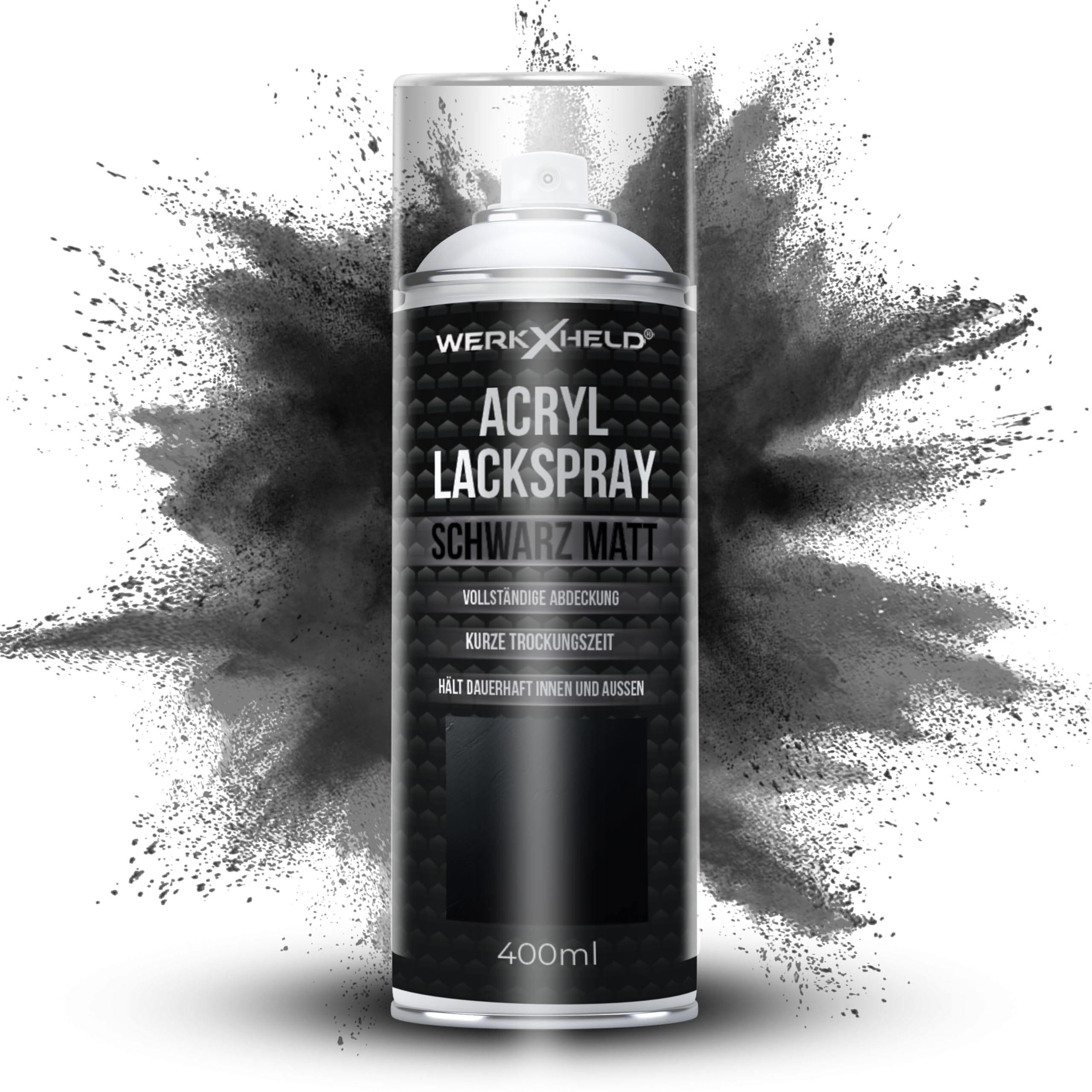 Sprühlack Hochwertiges Lackspray Schwarz Matt RAL 9005 - Vielseitig für Holz, Metall & Textil - Langlebiger Acryllack Sp