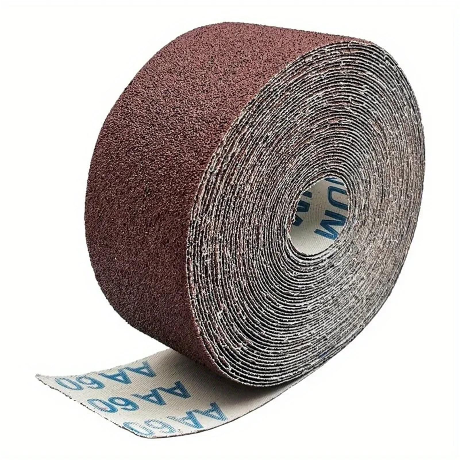Rotolo di carta vetrata abrasiva in tela smeriglio da 2" x 32,8 piedi for mobili in legno e metallo(400 Grit)