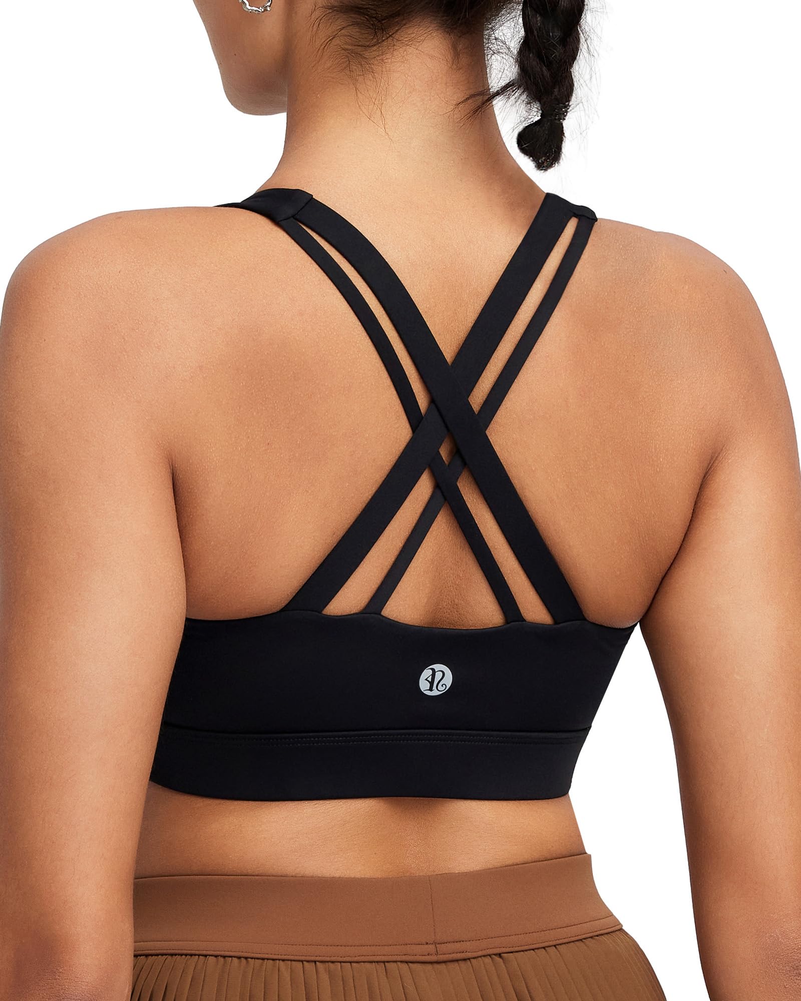 RUNNING GIRL High Impact Sports Bra for Women,Criss-Cross Back Top with Moulded Cups Womens Sports Bra High Support
