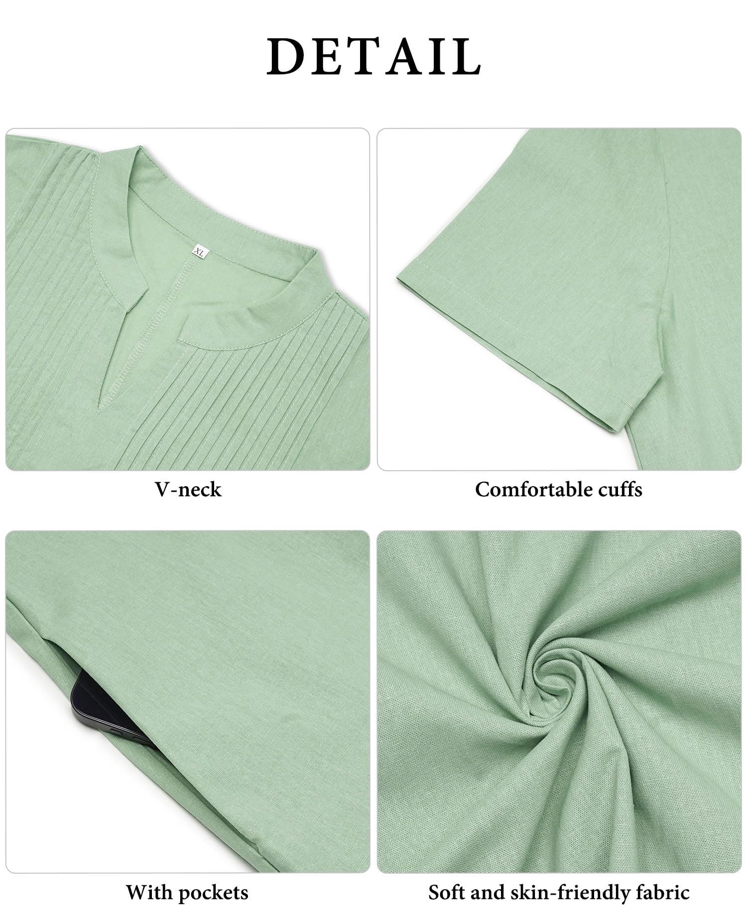 VEVESMUNDO Damen Leinenkleider Baumwolle Sommer Maxikleid