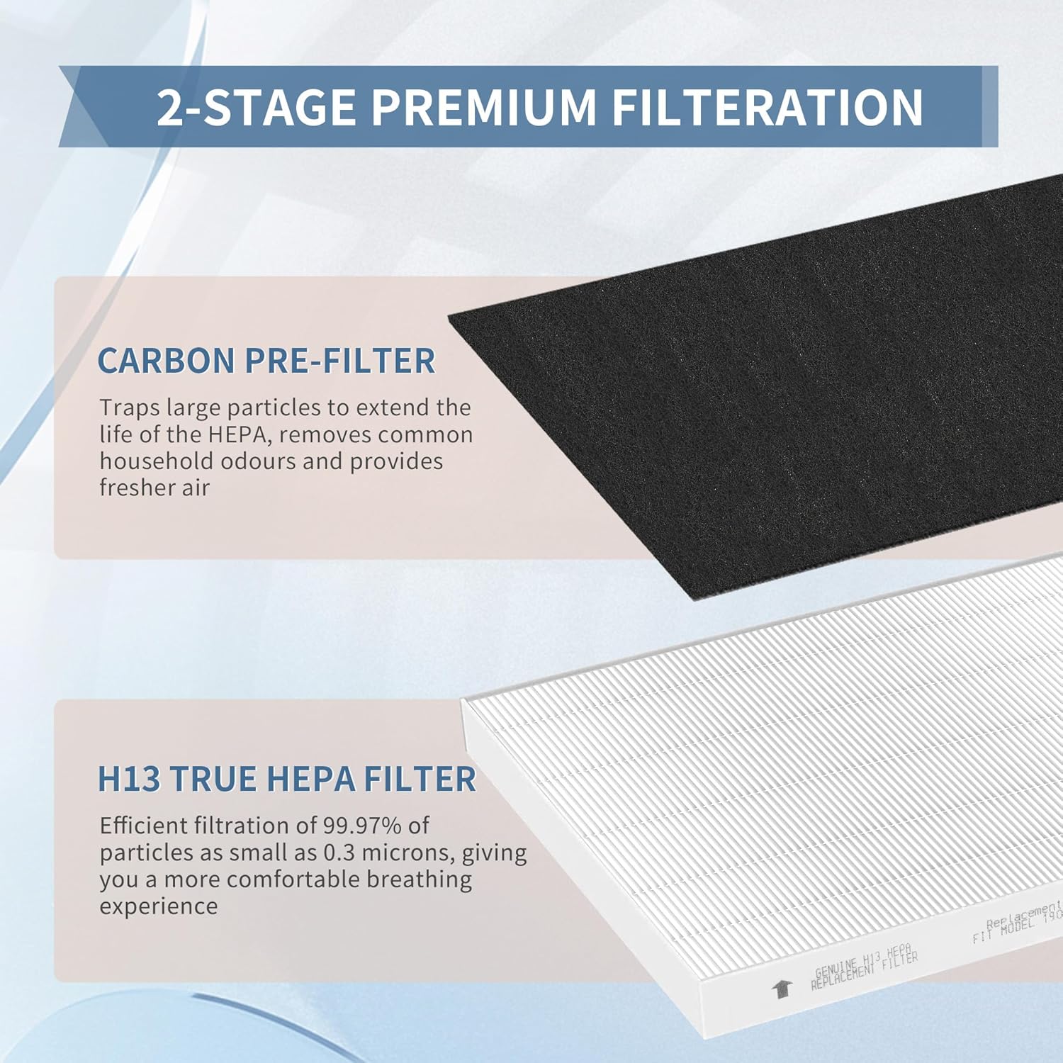 Aera Max 200 HEPA Filter Replacement Compatible with Fellowes AeraMax Air Pur-ifiers Model 190 200 DX55 True HEPA Air Filter Part# 9287101 9324101, 2x H13 True HEPA and 6x Carbon Pre-Filter