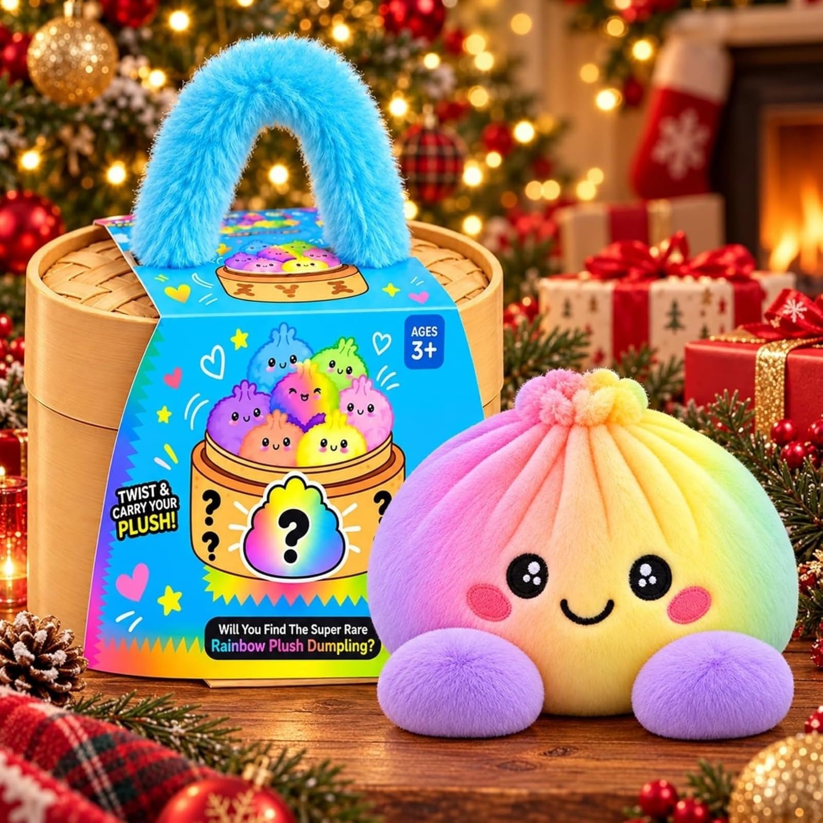 Squishy Dumpling Cute Plush Christmas Giant Dumpling Squishy Mystery Dumplings Halloween Dumplings Squishies Toy Large Fidget Buns Toys Rainbow Blind Box Adult