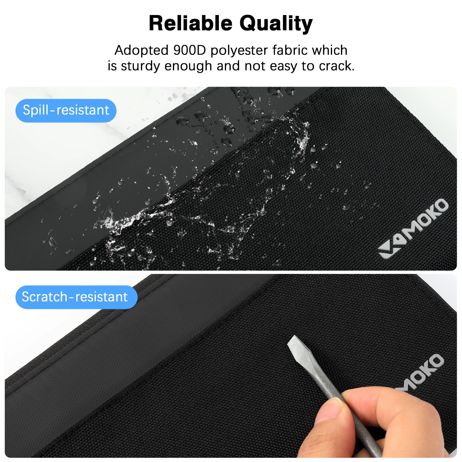 MoKo Passport Holder Family, RFID Passport Wallet for Men and Women, Travel Passport Holder with Multiple Compartments, Travel Document Organzier for Cards, ID, Tickets, Keys, Black