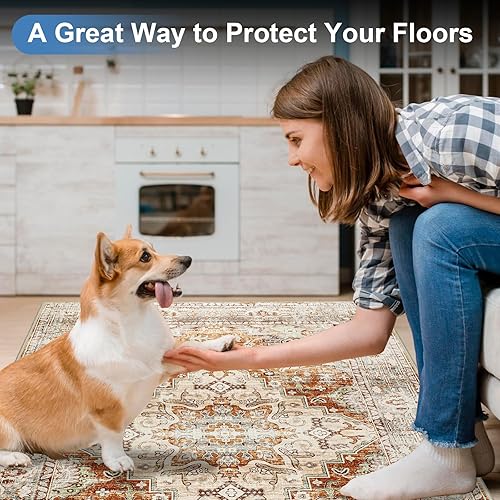 Miniatura 7 de Tapete para silla de oficina, protección de suelo duro, 36 x 48 pulgadas, antideslizante, compatible con suelos de juegos y alfombras, color naranja