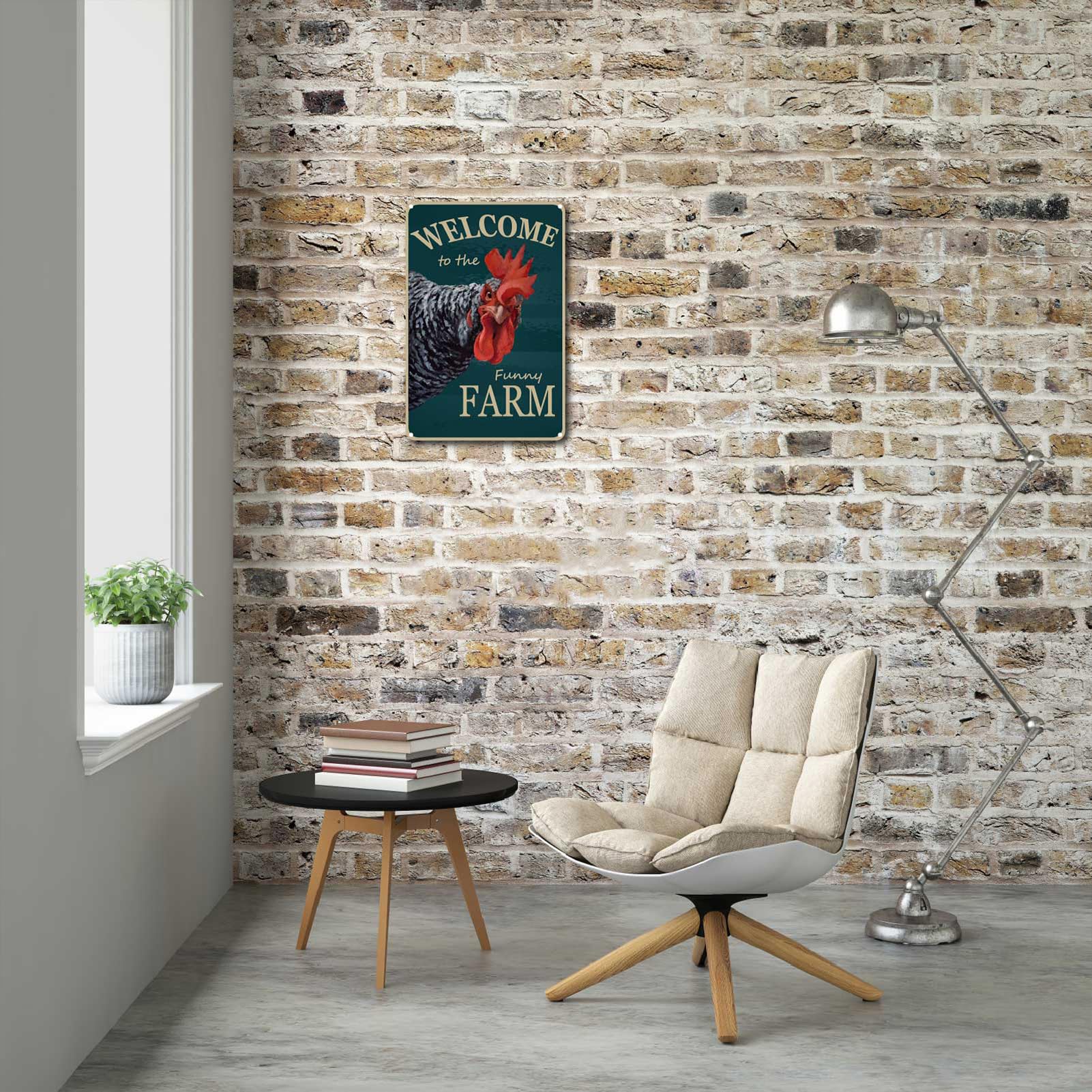 EMOHAT Targa Vintage In Metallo 'Farm Fresh Nuggets' Con Galline – Decorazione Da Parete 20x30 Cm Per Cucina E Fattoria