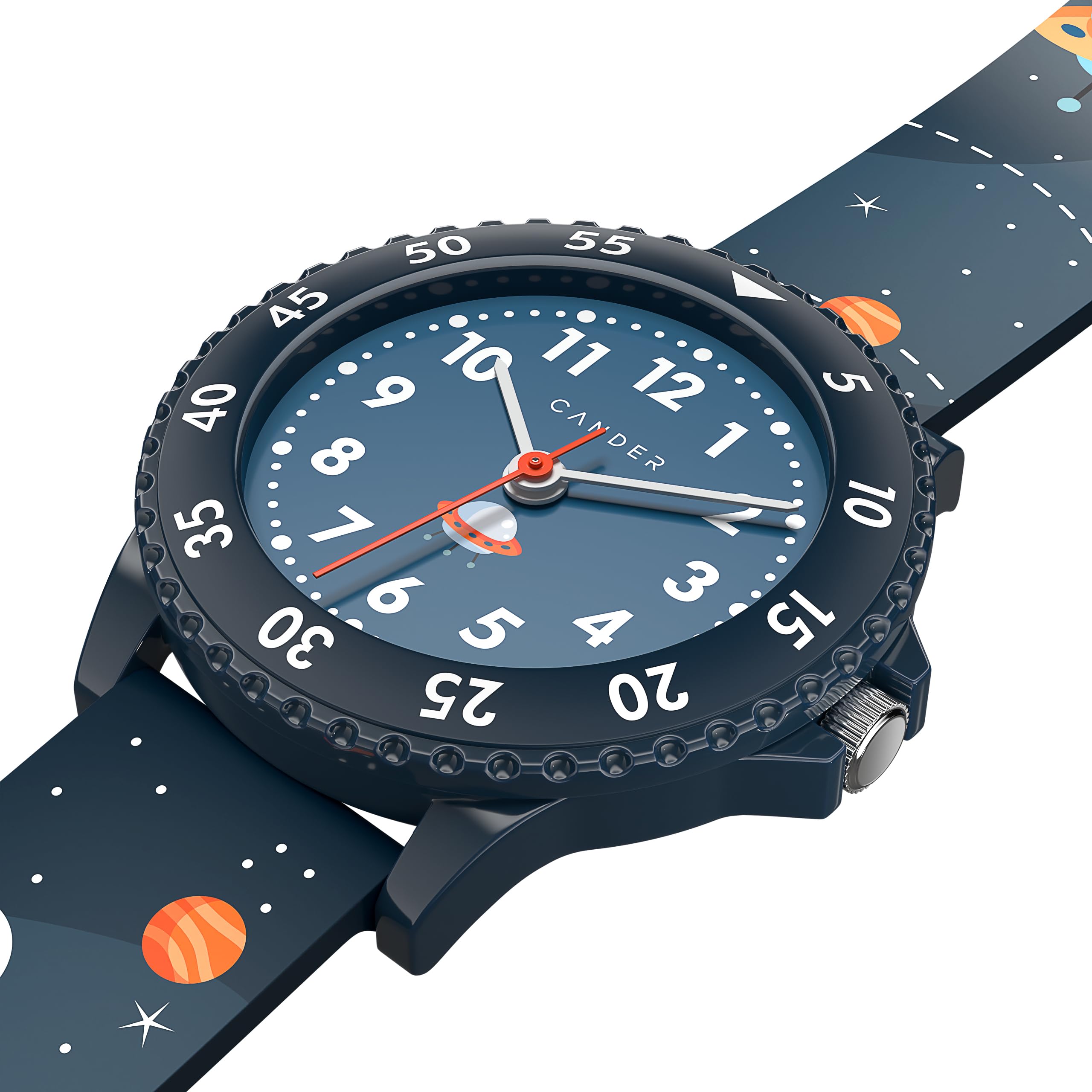 Cander Berlin MNA 1630 A Montre pour enfant étanche 3 ATM Montre d'apprentissage analogique pour garçons et filles, bracelet