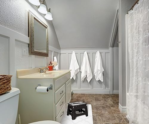 Miniatura 2 de Simplify taburete plegable de 9 pulgadas soporta hasta 200 lb negro 23650-BLACK