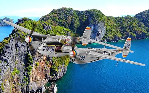 Miniatura 2 de Corgi Diecast Lockheed P-38L Lightning 'Putt Putt Maru' 1:72 WWII US Military Aircraft Display Modelo AA36617