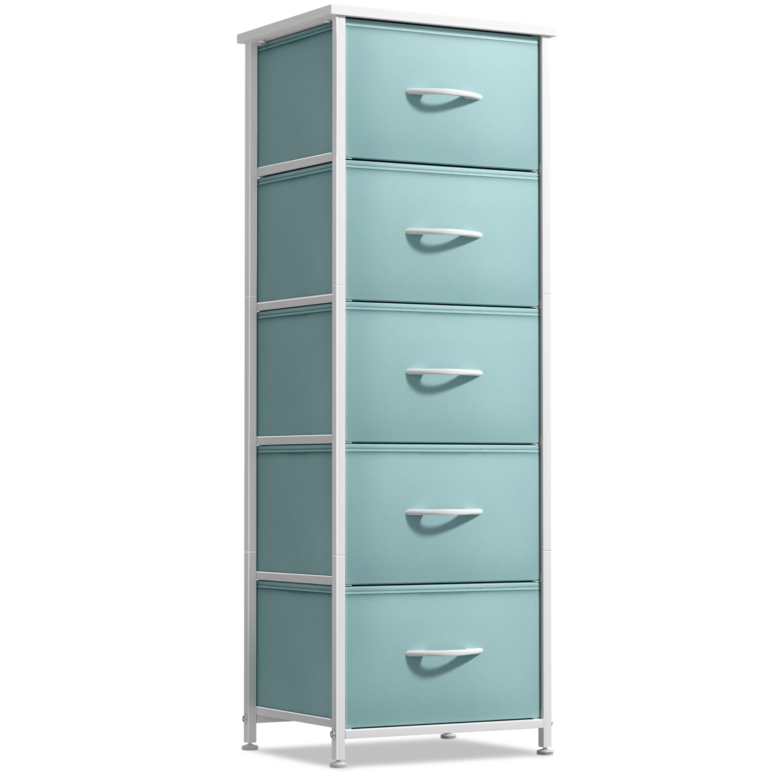 Sorbus Dresser for Kids Bedroom, Fabric Drawers (5 Drawer, Aqua)