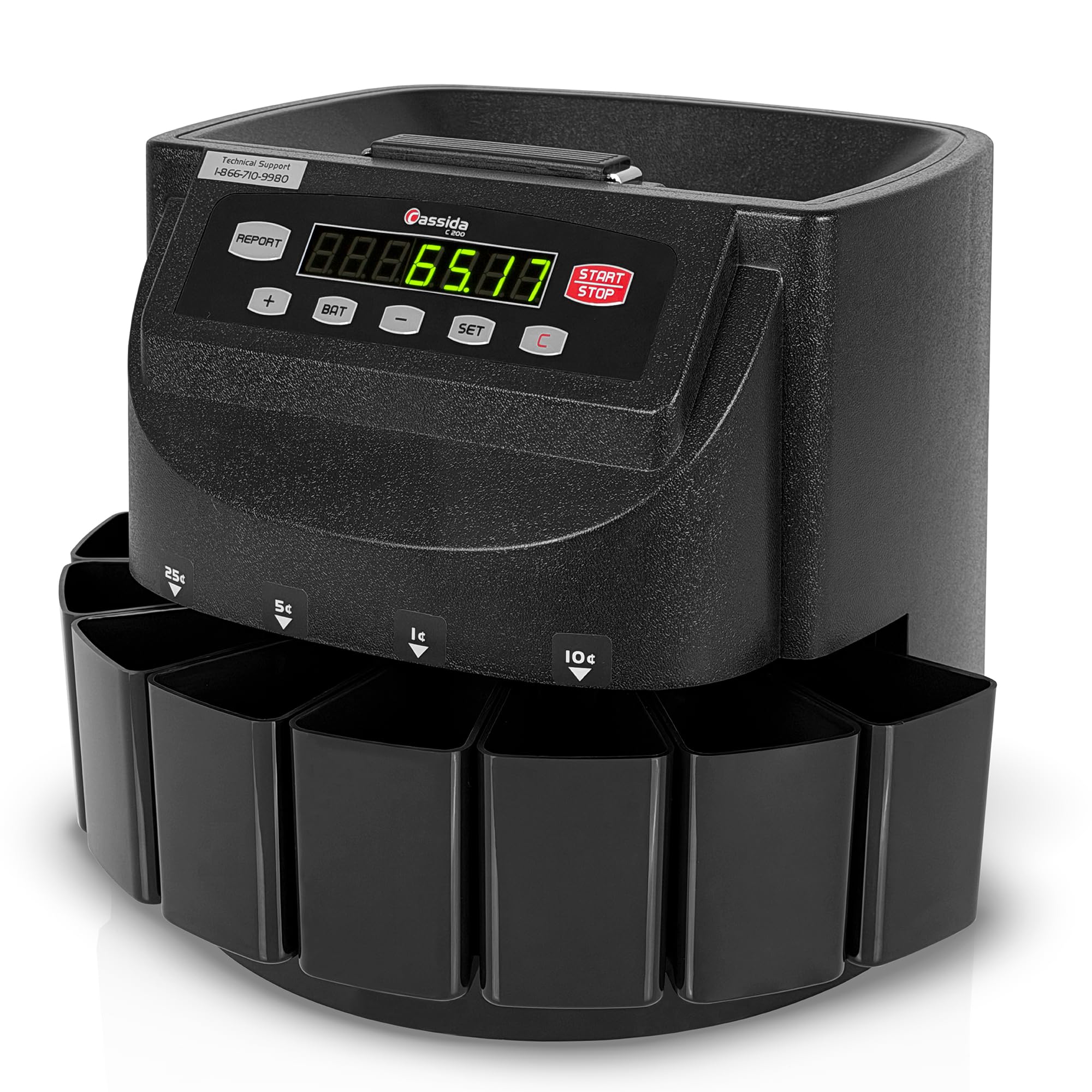 Cassida C200CAD Canadian Coin Sorter, Counter and Roller