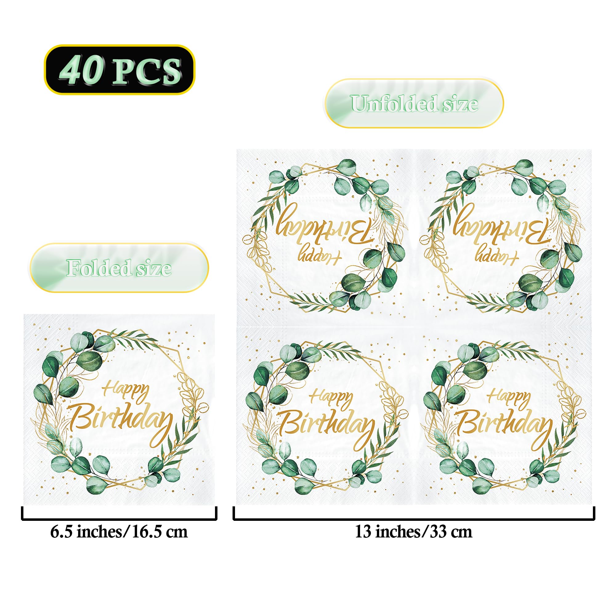 Serviette Qualité Airlaid Epaisse Vert Eucalyptus Sauge | Nappes Serviettes