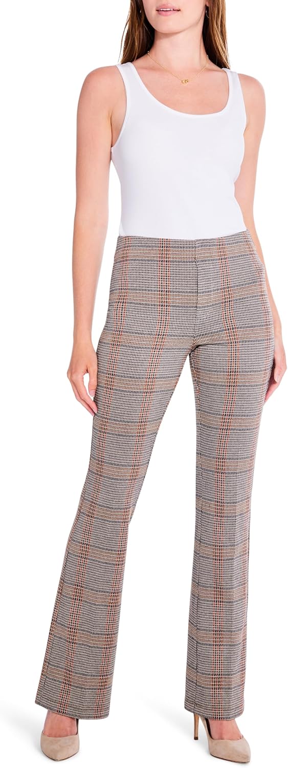 NIC+ZOE Women's 31" Sketched Plaid Bootcut Pant