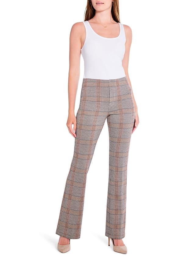 NIC ZOE Womens 31 Sketched Plaid Bootcut Pant