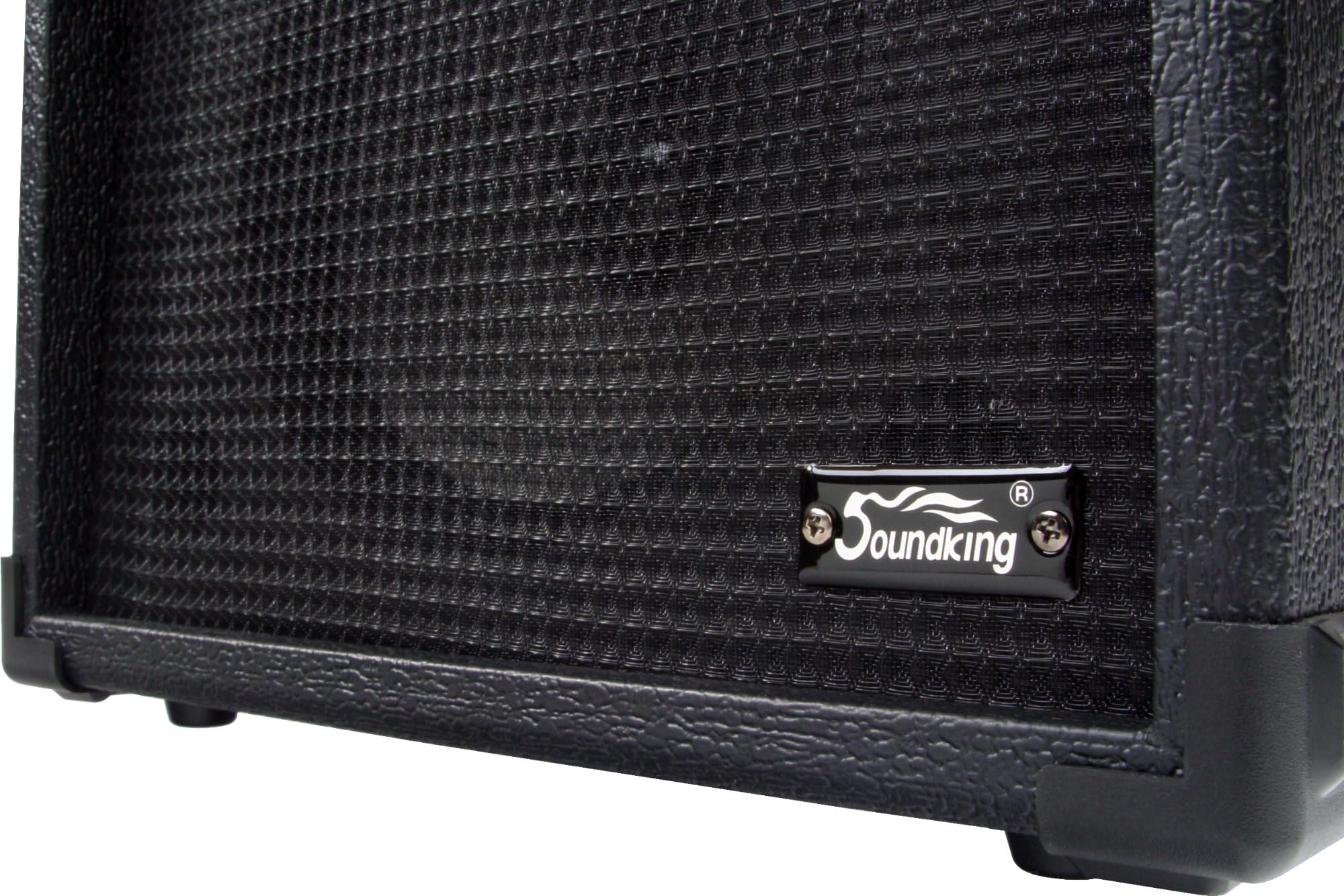 Soundking AK20BA Amplificatore Basso 20W RMS - Equalizzatore 4 bande - Speaker 8" - Uscita cuffie & pedale - Combo ideale per principianti con angoli protettivi robusti.