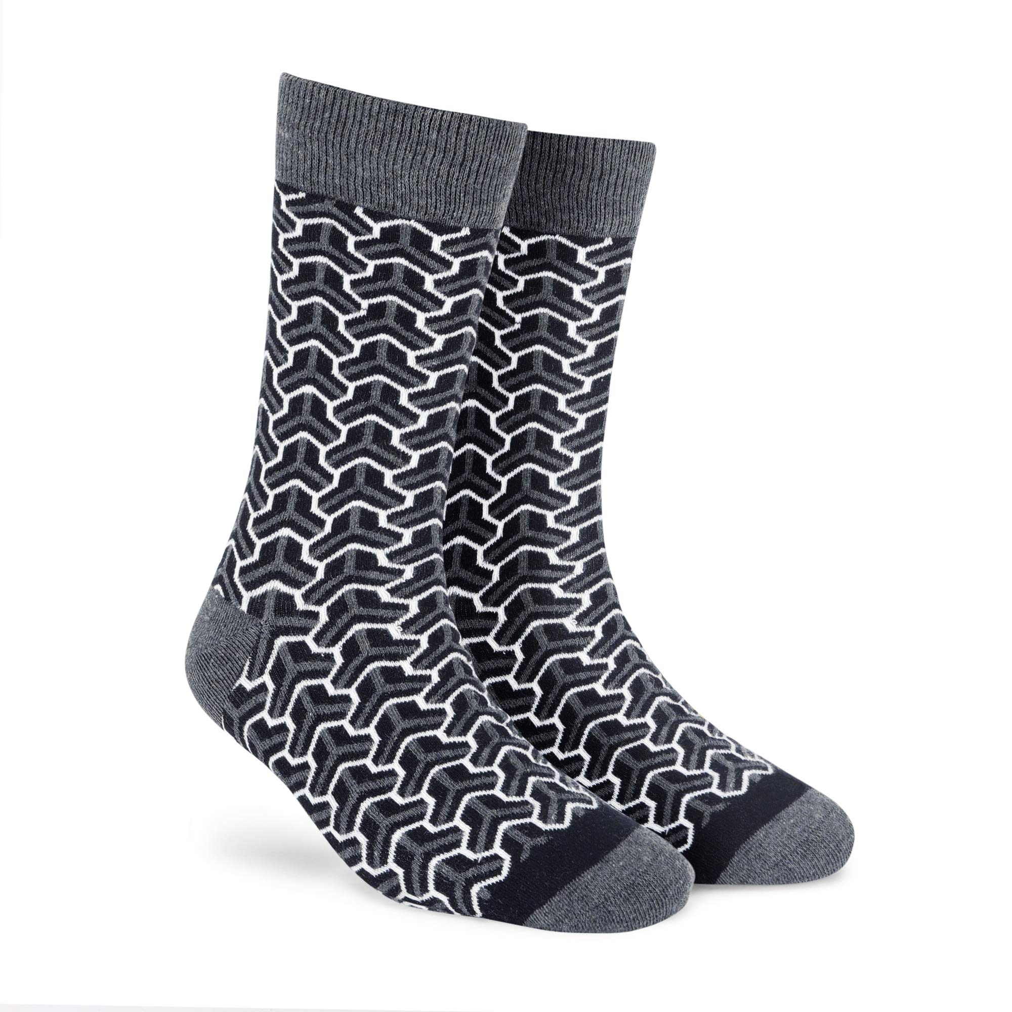 dynamocks Men's and Women's Combed Cotton Crew Length Socks (Pack of 1, Multicolour, Free Size)-picture-19