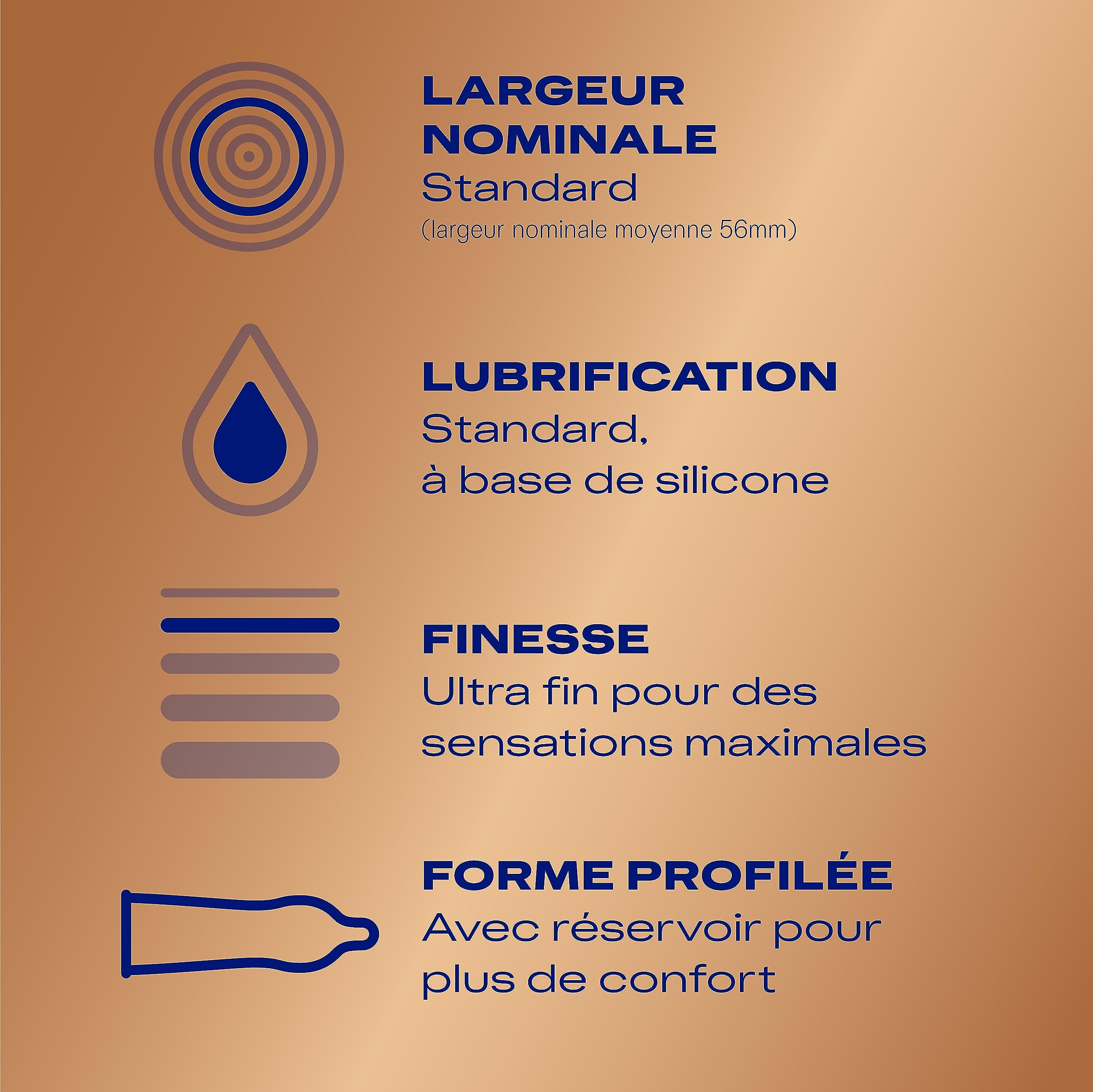 Durex PREMIUM - 40 Préservatifs Nude pour Homme - Ultra Fin (2x20)