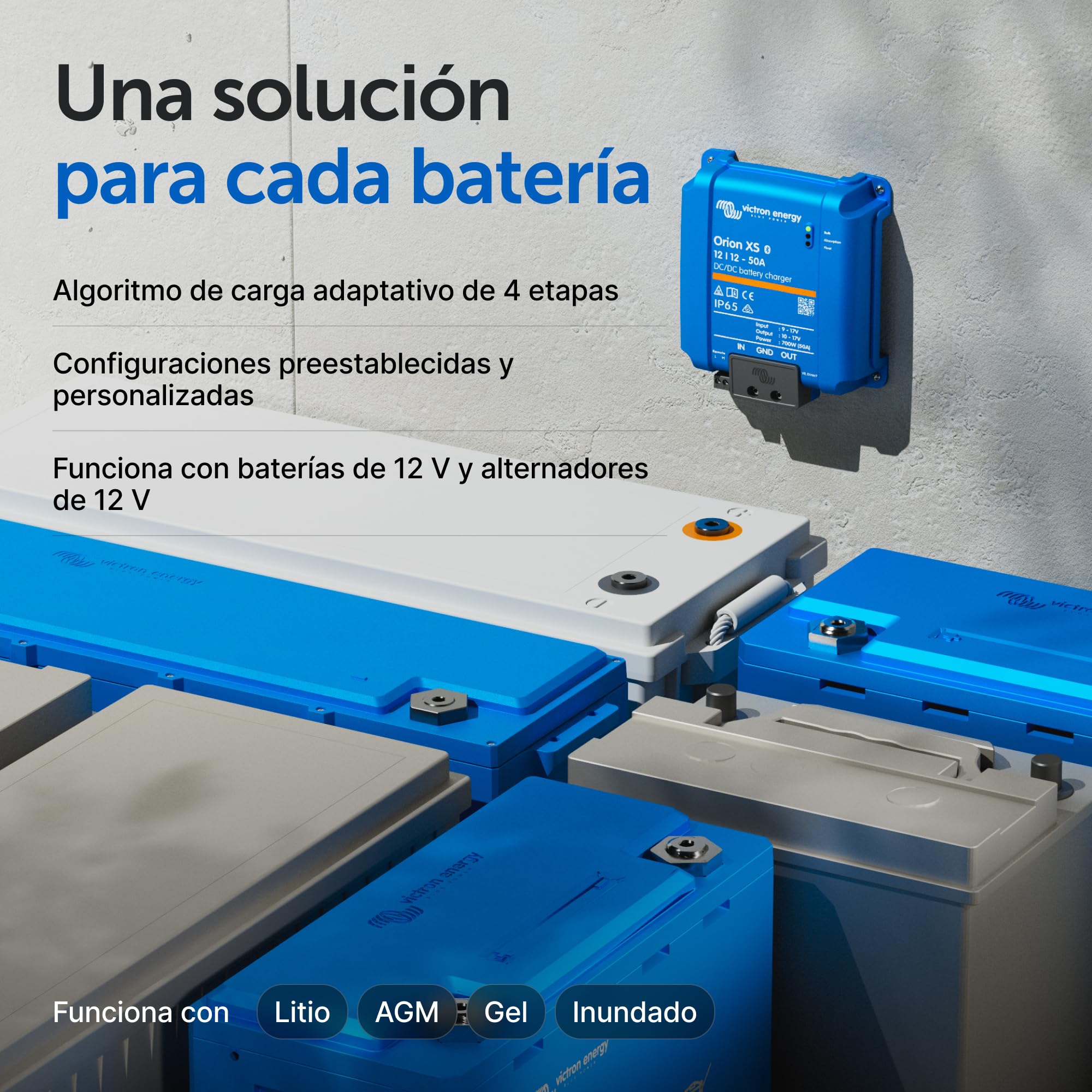 Victron Energy Orion XS Cargador de Batería CC-CC 12/12-Voltios 50 Amperios