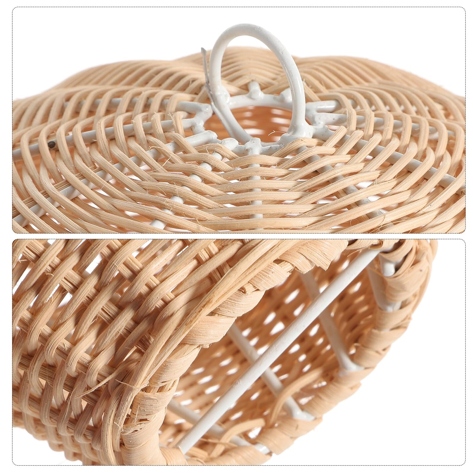 Gatuida Handgewebter Rattan Heißluftballon Anhänger Natürliche Hängedekoration für Kinderzimmer Party und Garten Kreative Tragbare Deko für Jungen und Mädchen Romantisch und Vielseitig