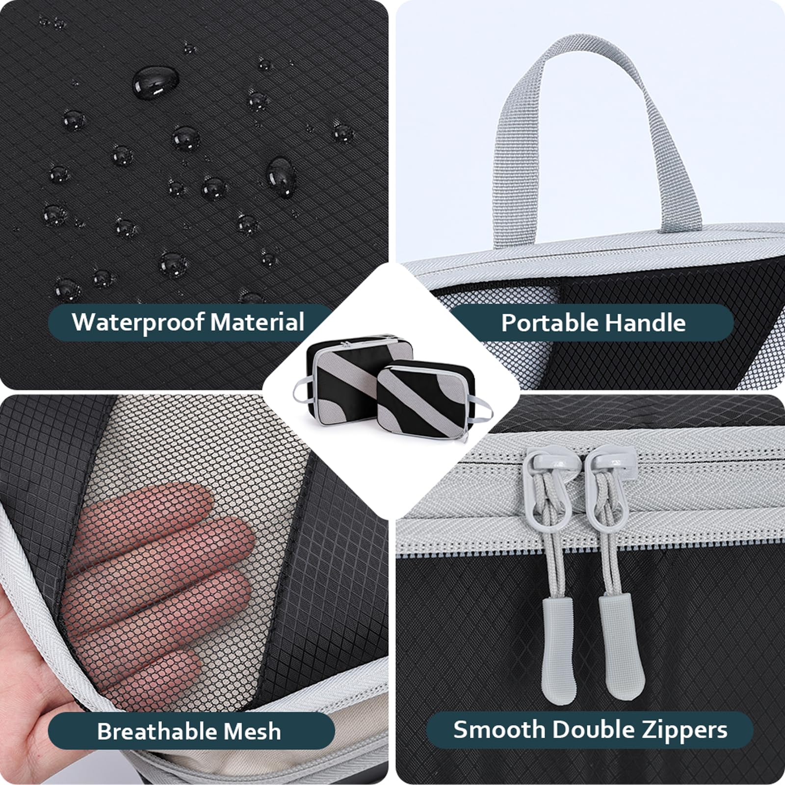 Joyoldelf Packwürfel-Set – 7-teilig, Komprimierbar & Wasserdicht Für Reisen