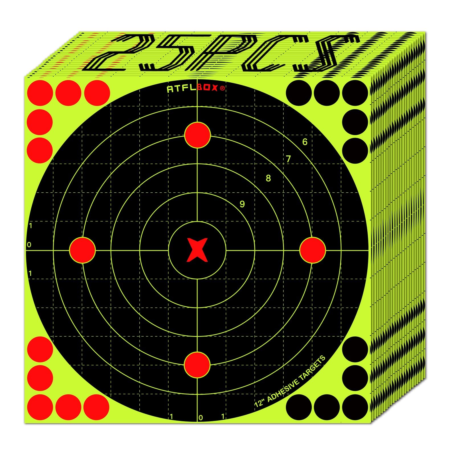 Snapklik.com : ATFLBOX 12X12 Inch Splatter Adhesive Bullseye ...