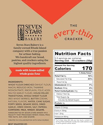Seven Stars Bakery Artisan Crackers - THE every-thin CRACKER