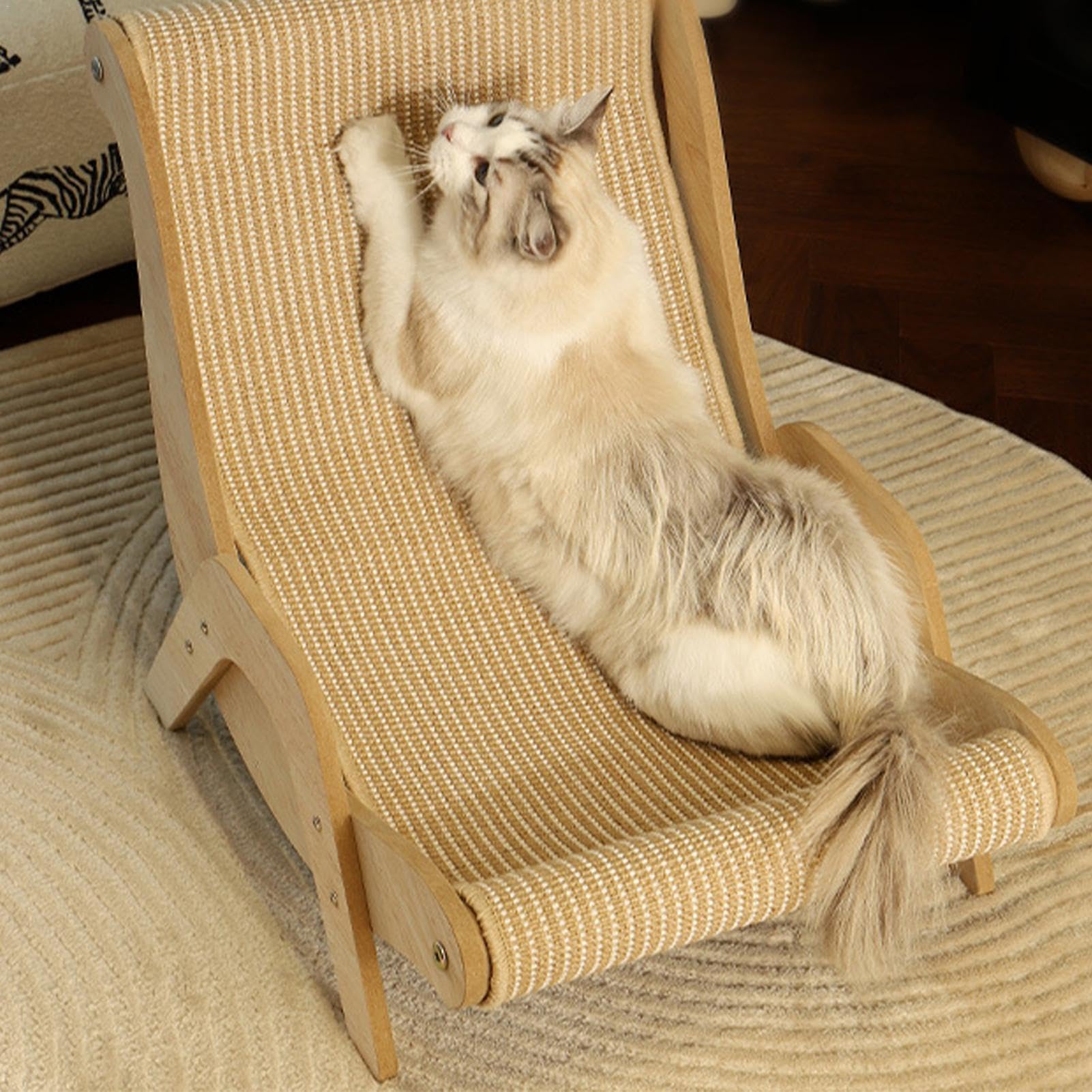 Katzenbett Sisal Stuhl - Erhöhtes Sofa Aus Katzenstuhl Lounge Balkon Hochbett Mit Hammock Katzenkratz Loungesessel Für Hunde Und Katzen Pool Zuhause