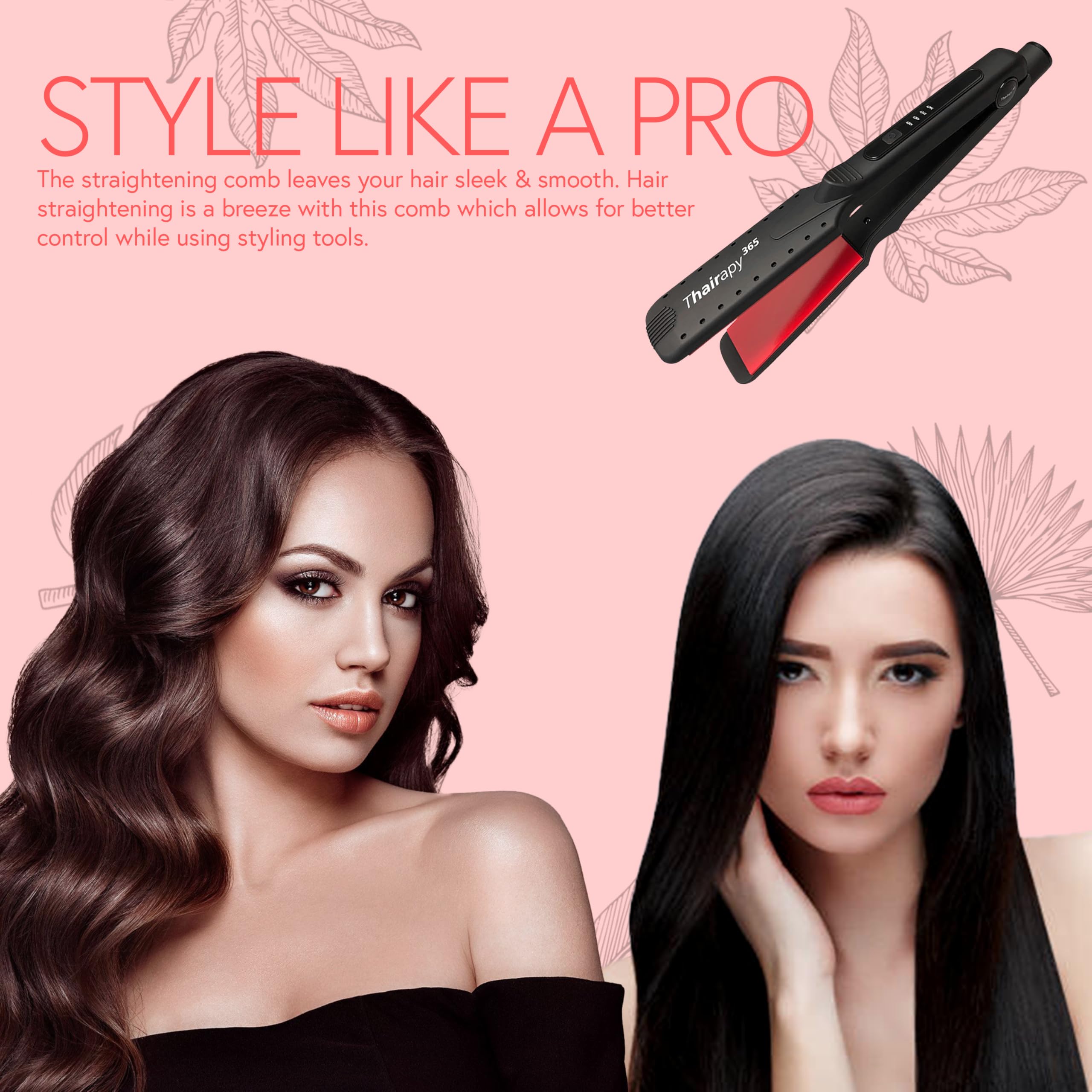 Thairapy 365 Hair Tool Bundle Amazon.com : Thairapy 365 Wet or Dry Salon Quality Flat Iron  main image 4