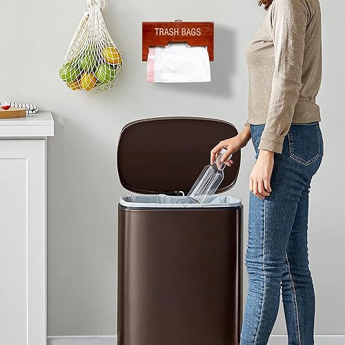 Miniatura 4 de Dispensador de bolsas de basura Dispensador de bolsas de basura montado en la pared Soporte de rollo para encimera, almacenamiento y organización