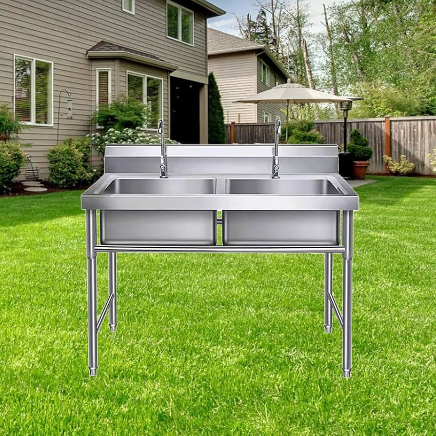 ガーデンシンク『てん様』 ガーデンシンク「ショートタイプ 打放しステンレス」規格名称：ODF-GS