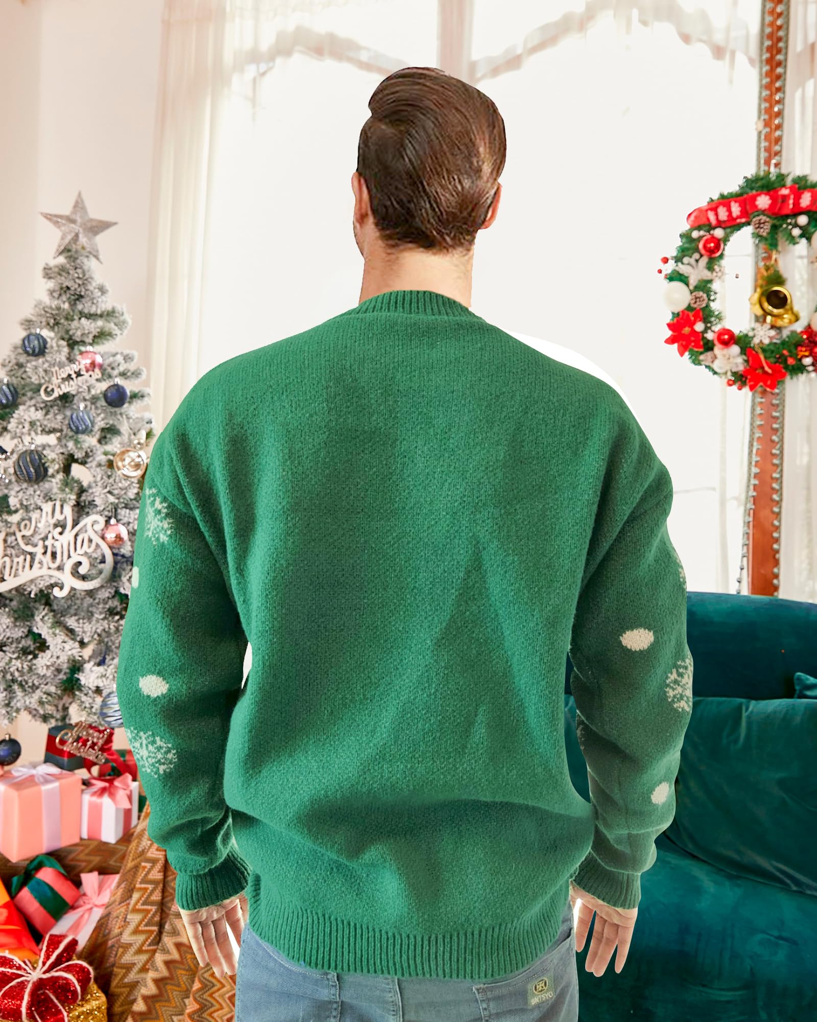 Damen/Herren hässliche Weihnachtspullover Pullover Urlaub Premium High Density Stretch Weich Nicht Juckreiz