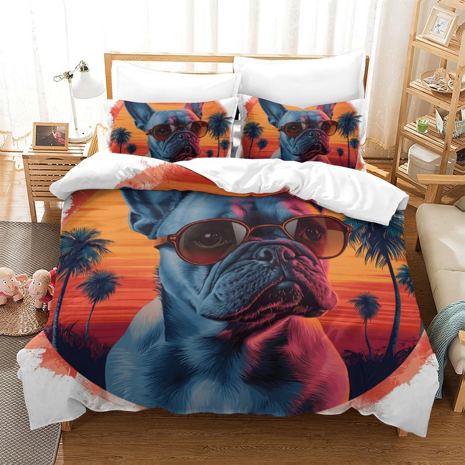Housse couette Bouledogue Français pour décorer la chambre des enfants