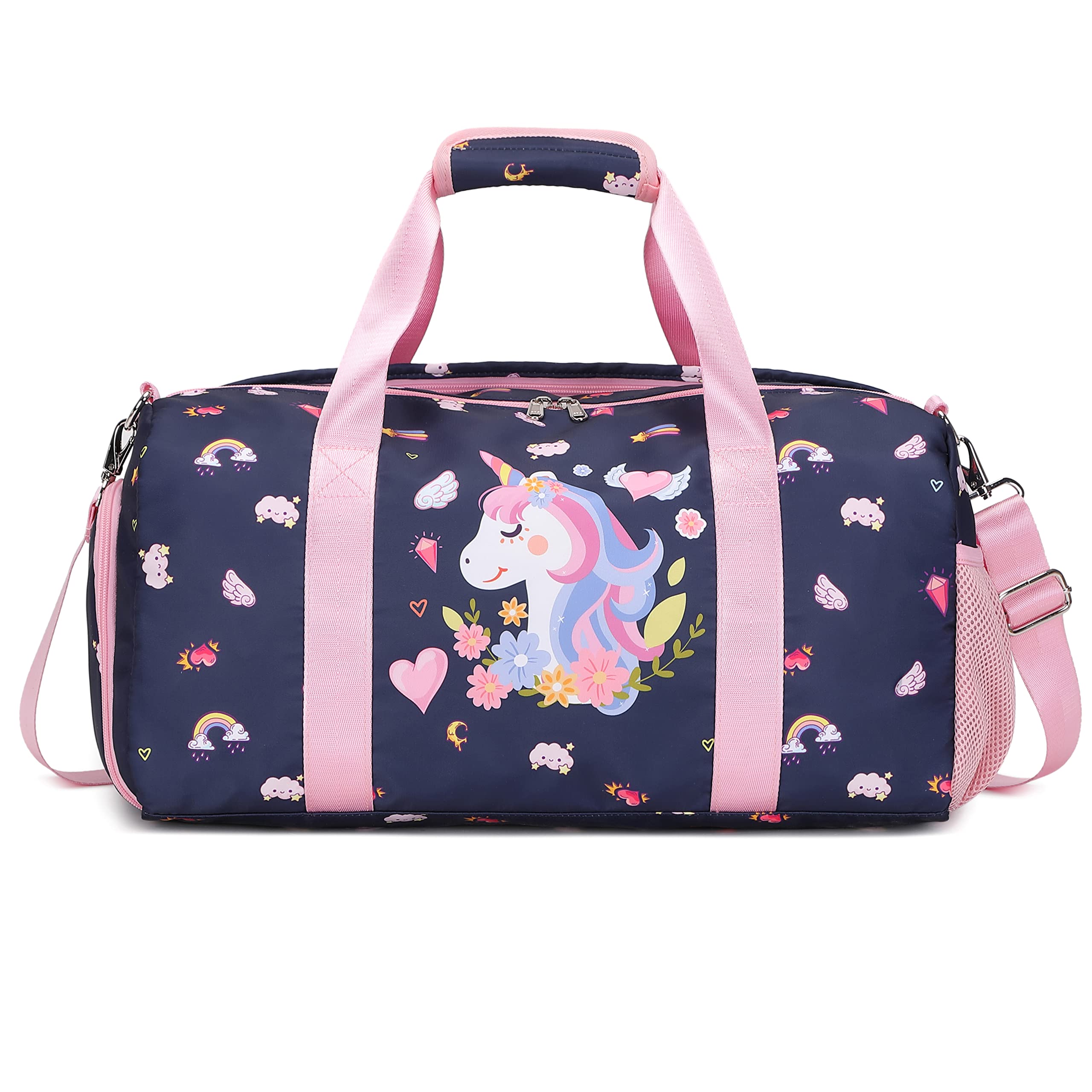 Kimwadalh Borsa sportiva per ragazza bambino borsa da ballo borsa weekend bambino borsa da viaggio ragazza borsa da ballo borsa da palestra ballerine