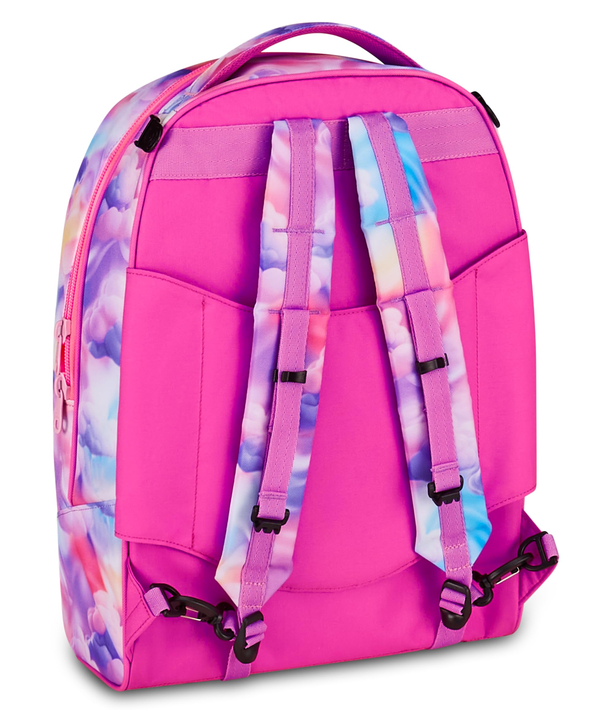 SJ GANG STYLE JAM GANG Trolley Jack 8 ruote JOYFUL PINS GIRL, Rosa, 34L, Scomponibile, Crossover System, 3 in 1, Spallacci a scomparsa, Tasca con pins amovibili, Scuola elementare, Bambina