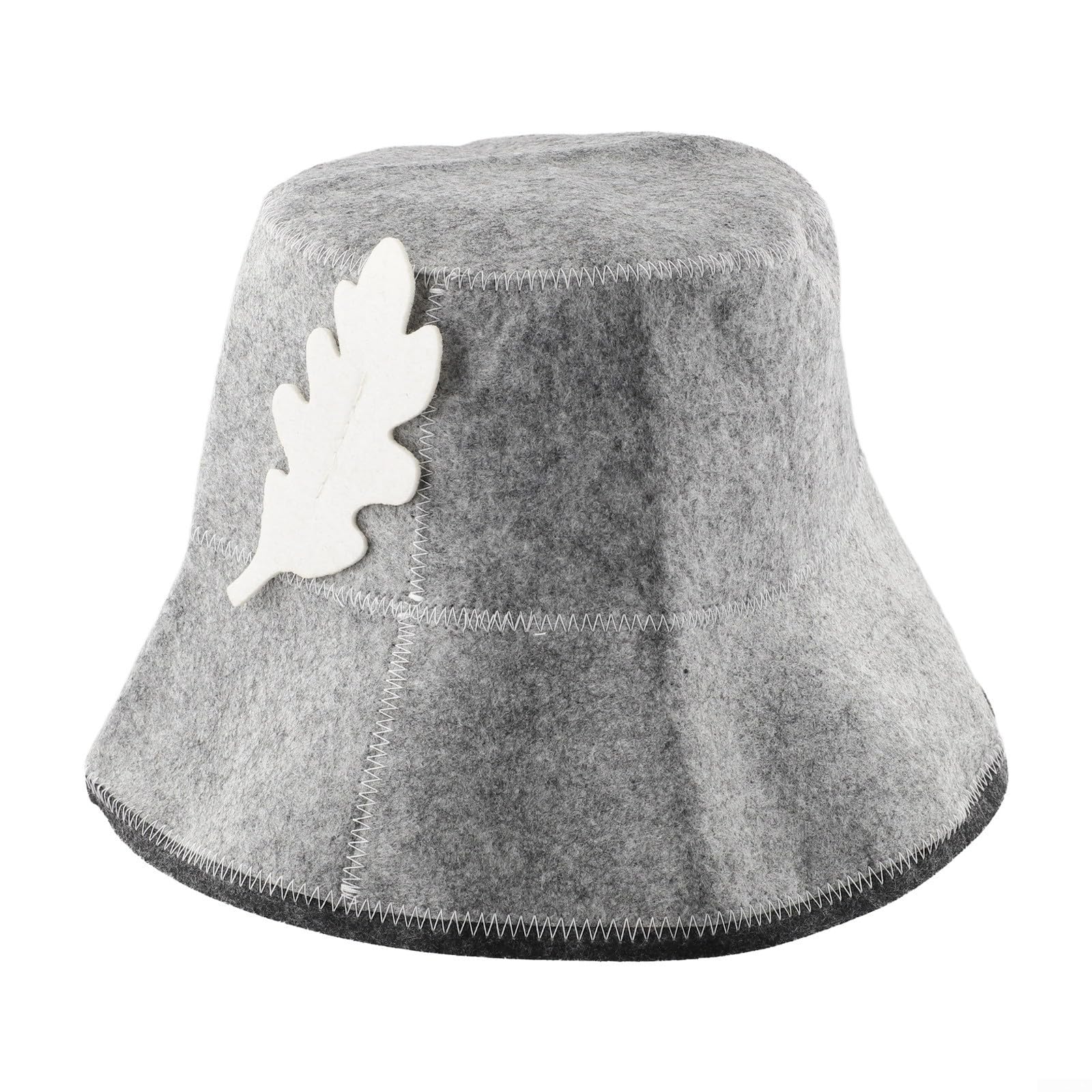 Gorro de sauna unisex de fieltro de pescador con aislamiento y absorción de agua, adecuado para baño, casa y sauna (gris)