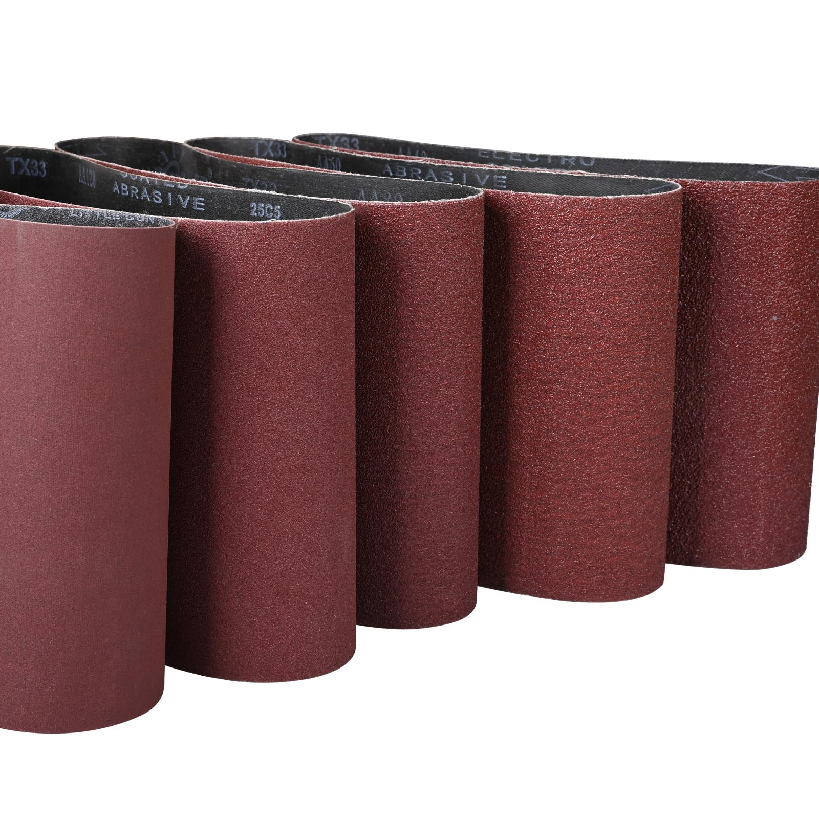 STEBRUAM 5PCS Sanding Belt 200 x 750 mm,40/60/80/120/240 Mixed Grit - Image 3