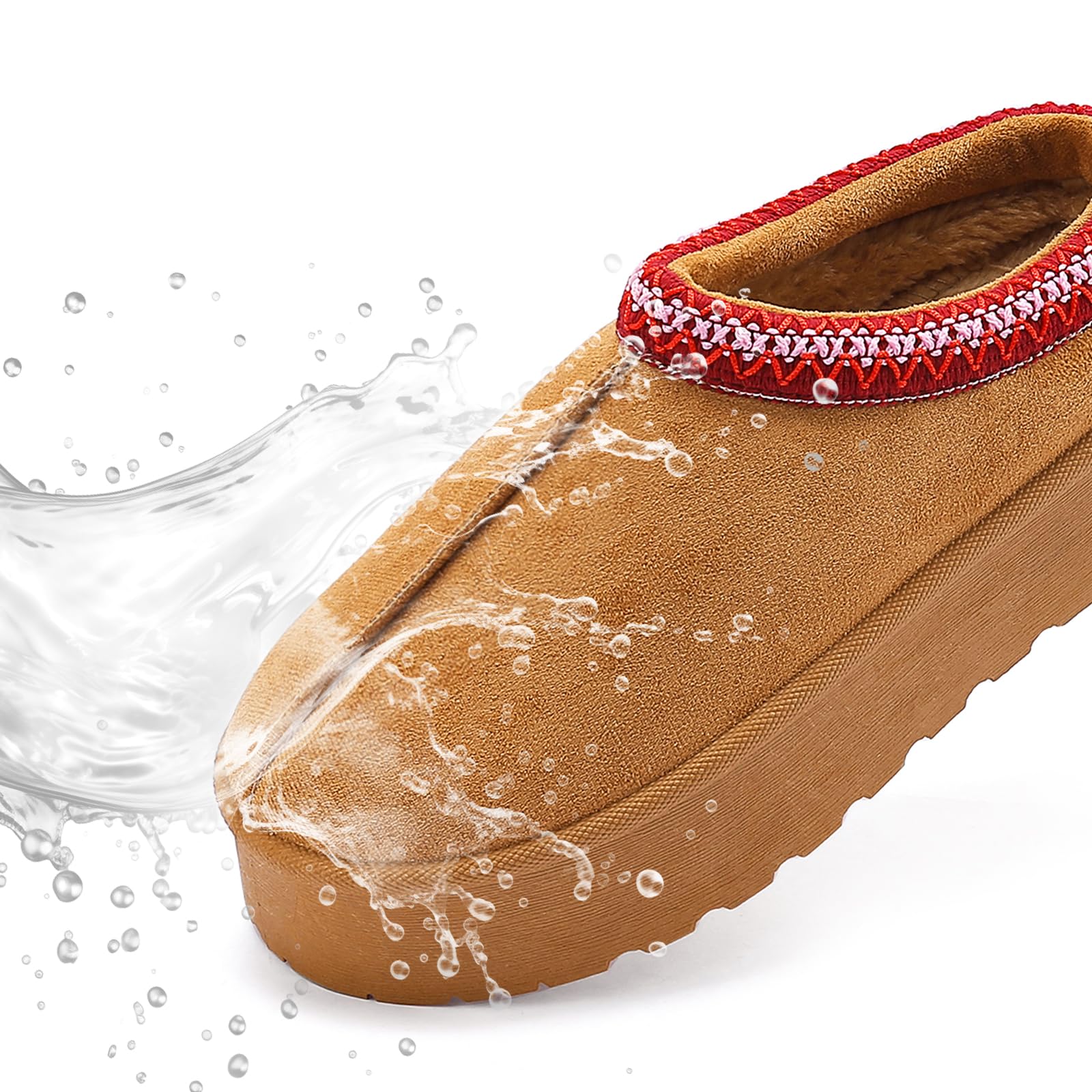Jifenkla Stivali Da Neve Donna, Invernali con Plateau Peluche, Scarpe Stivaletti per Esterni Pantofole, Leggeri e Antiscivolo Breve Doposci Boots