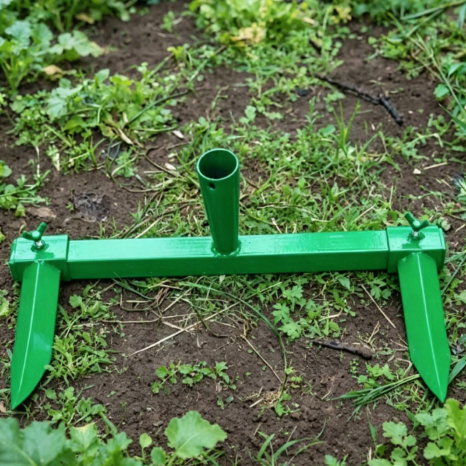 Gralara Solcatore Regolabile Multi-Punta Rincalzatore a Denti Multifunzione Coltivatore da Giardino per Contadini, Giardinieri, Campo, Orto, Rastrello Da Aratura A 5 Denti [Verde]
